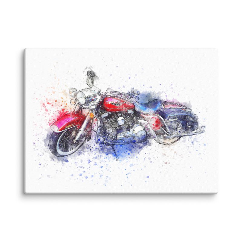 Classic Bike Design on Stretched Canvas