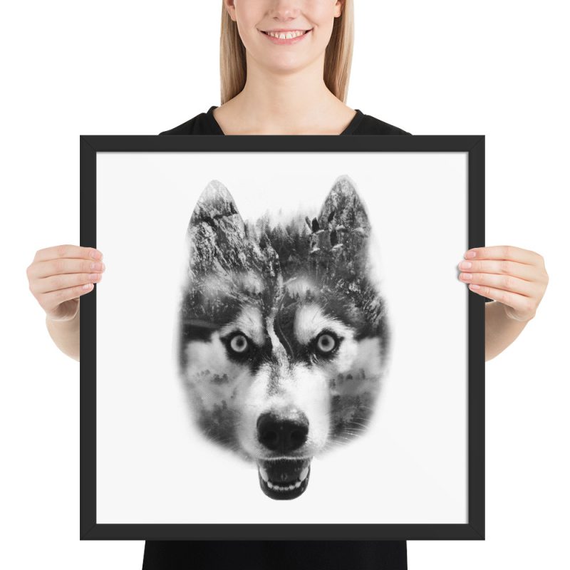 Husky Design Framed poster