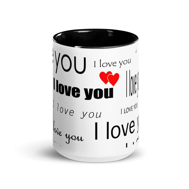 I Love You Mug with Color Inside