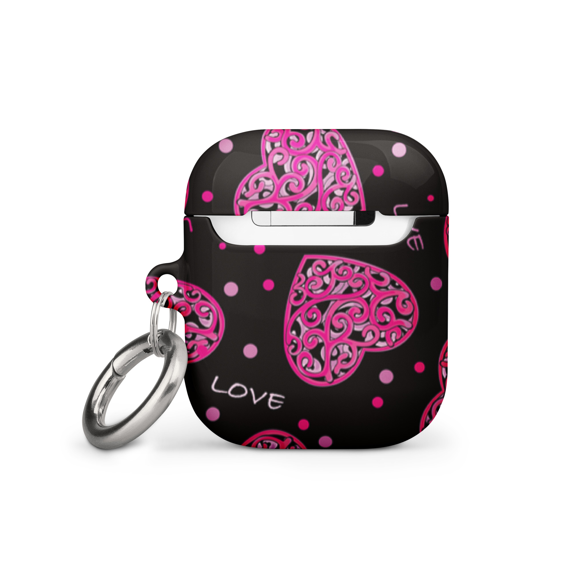 Fuchsia Heart Design Case for AirPods® - Image 4