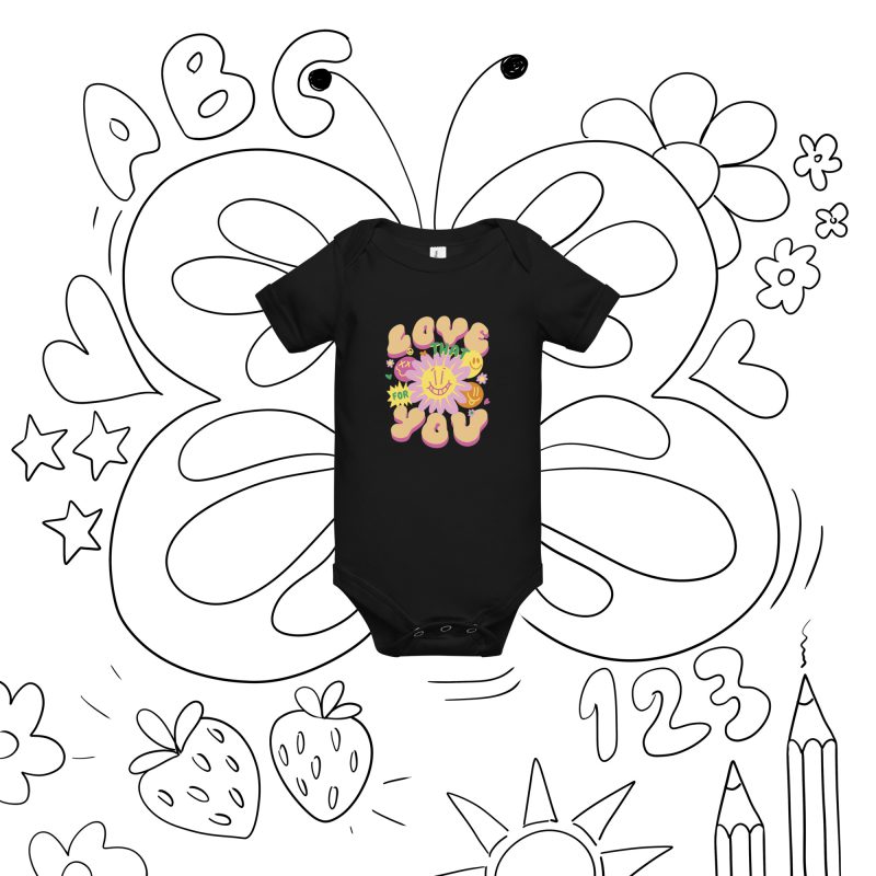 Love You Baby short sleeve one piece