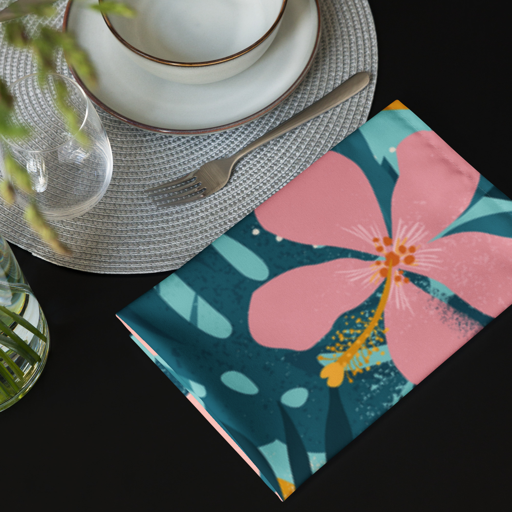 Floral Design Cloth napkin set - Image 8