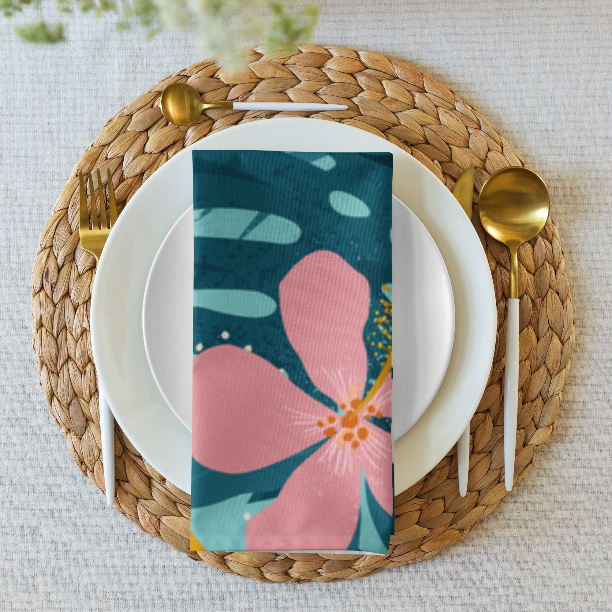 Floral Design Cloth napkin set - Image 7