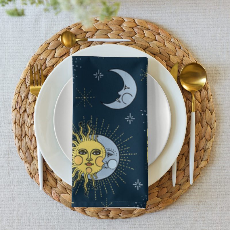 Half Sun & Moon Cloth napkin set