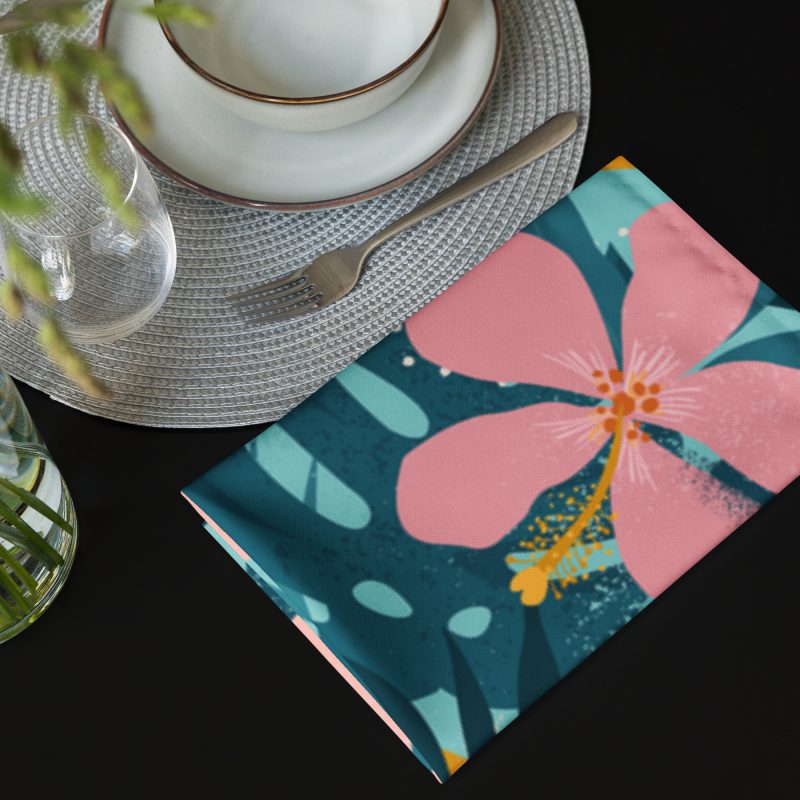 Floral Design Cloth napkin set