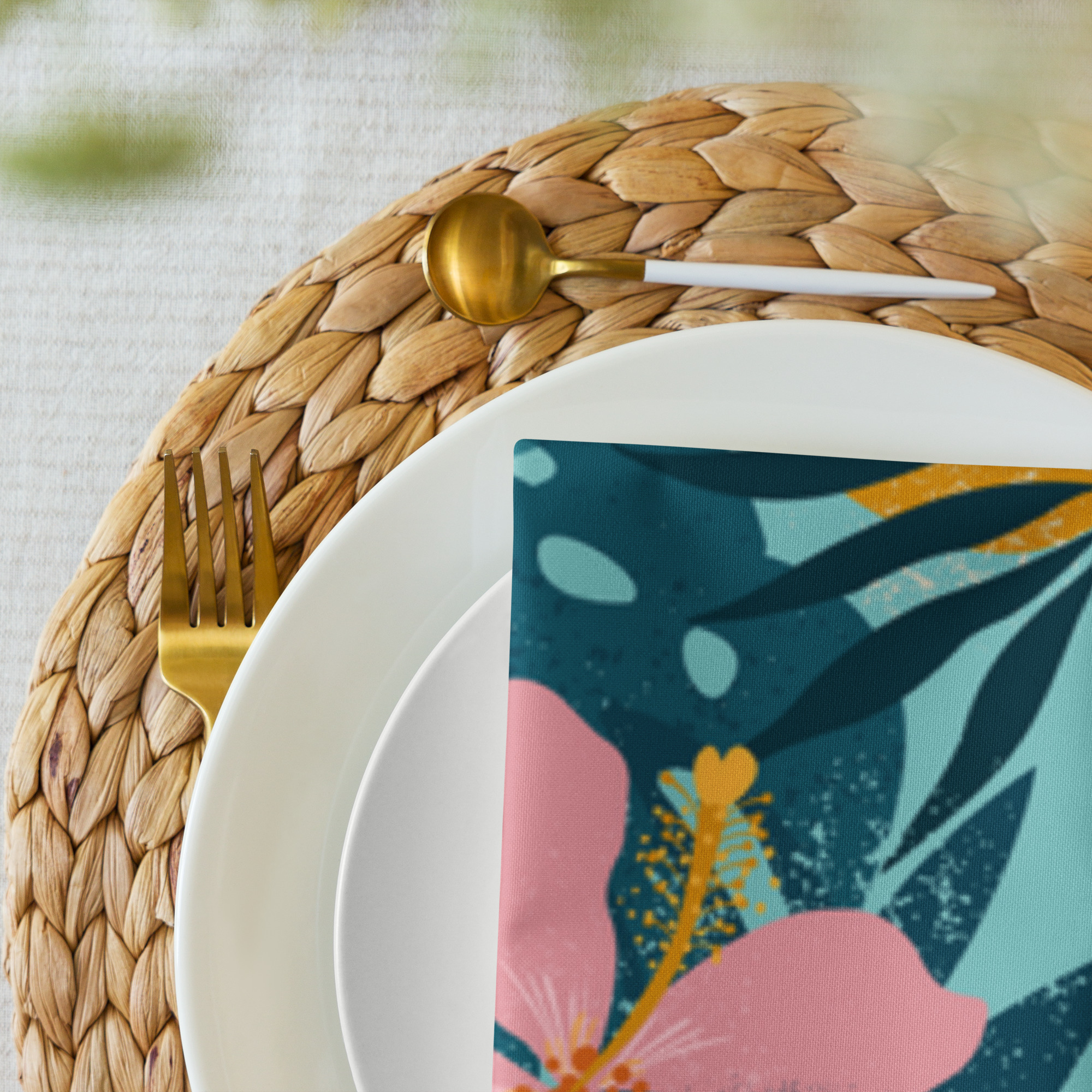 Floral Design Cloth napkin set - Image 4