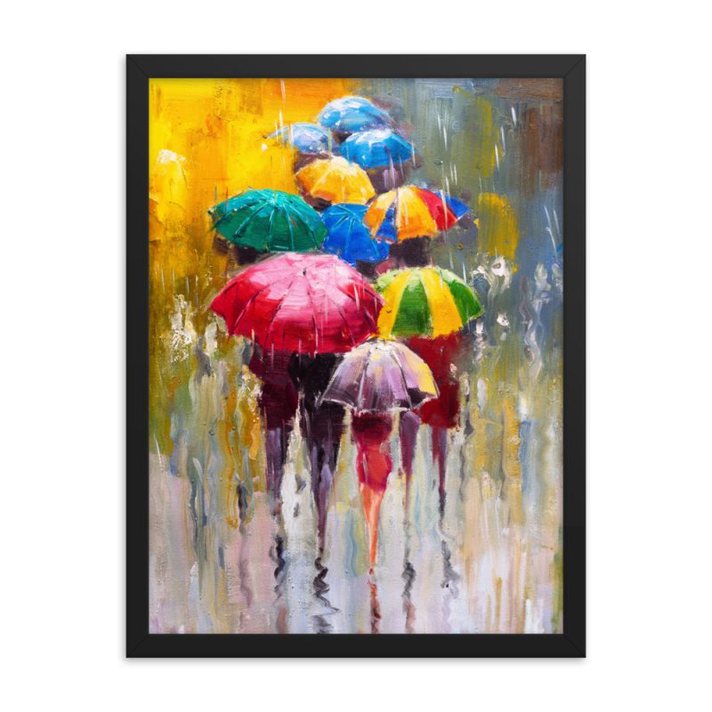 Fancy Ladies, Umbrellas Framed poster