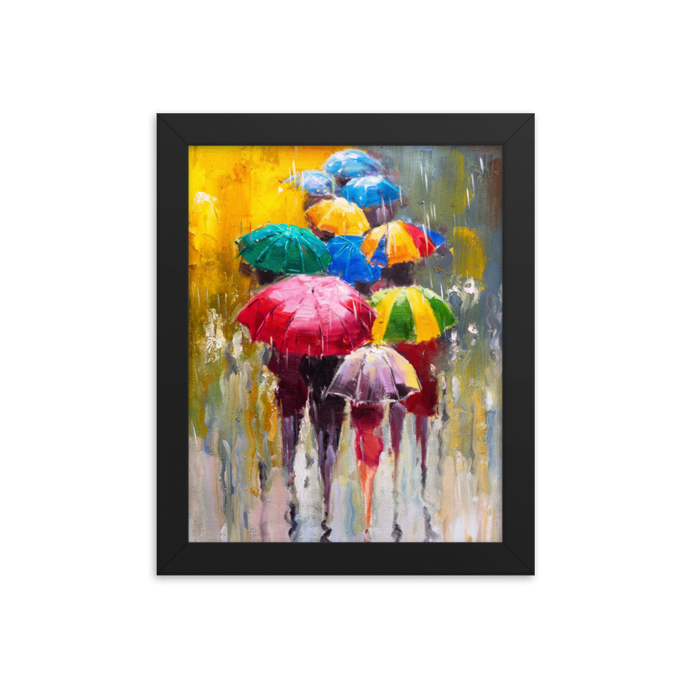 Fancy Ladies, Umbrellas Framed poster - Image 2