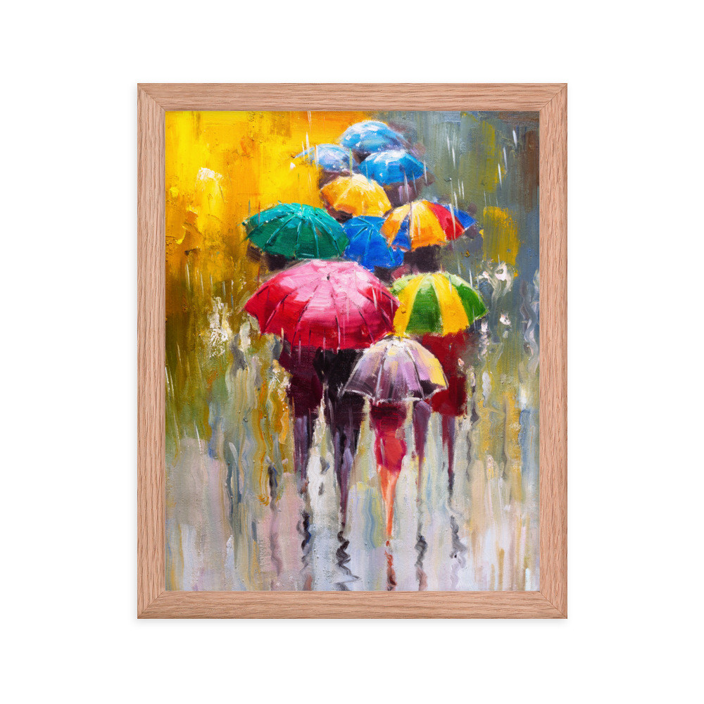 Fancy Ladies, Umbrellas Framed poster - Image 7