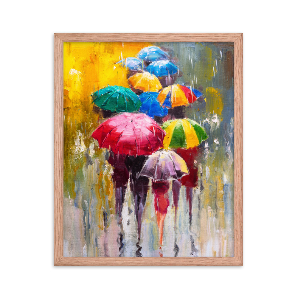 Fancy Ladies, Umbrellas Framed poster - Image 9