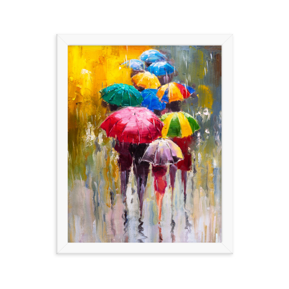 Fancy Ladies, Umbrellas Framed poster - Image 12