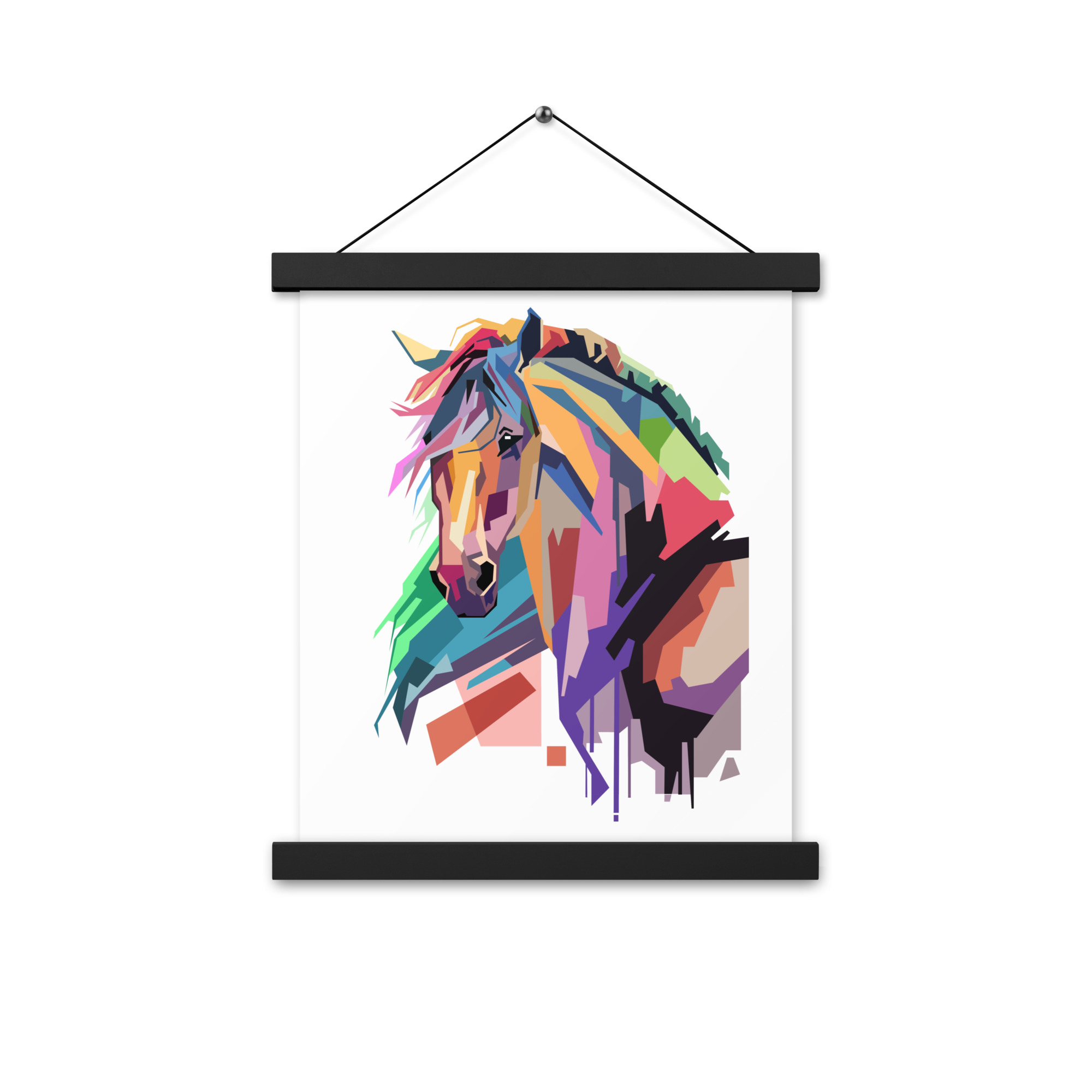 Colorful Horse Design Poster with hangers