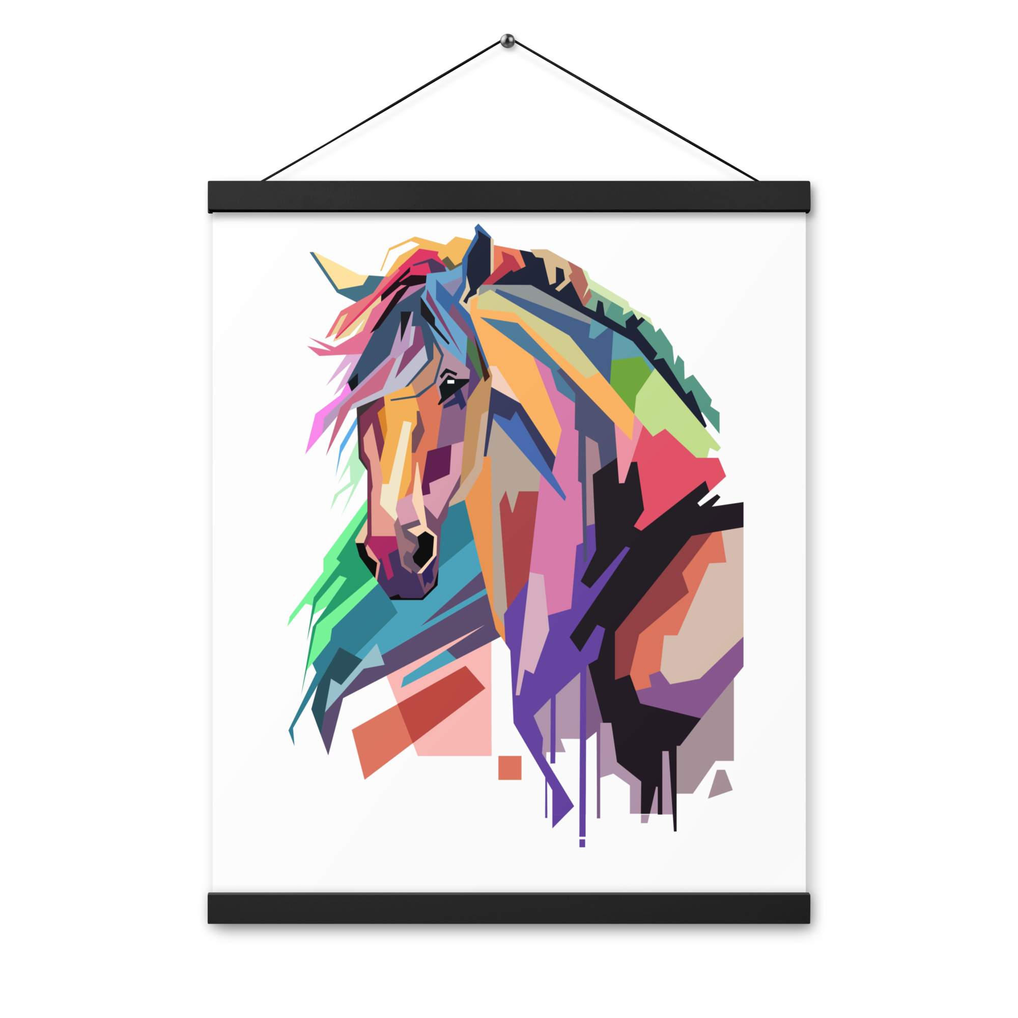 Colorful Horse Design Poster with hangers - Image 3