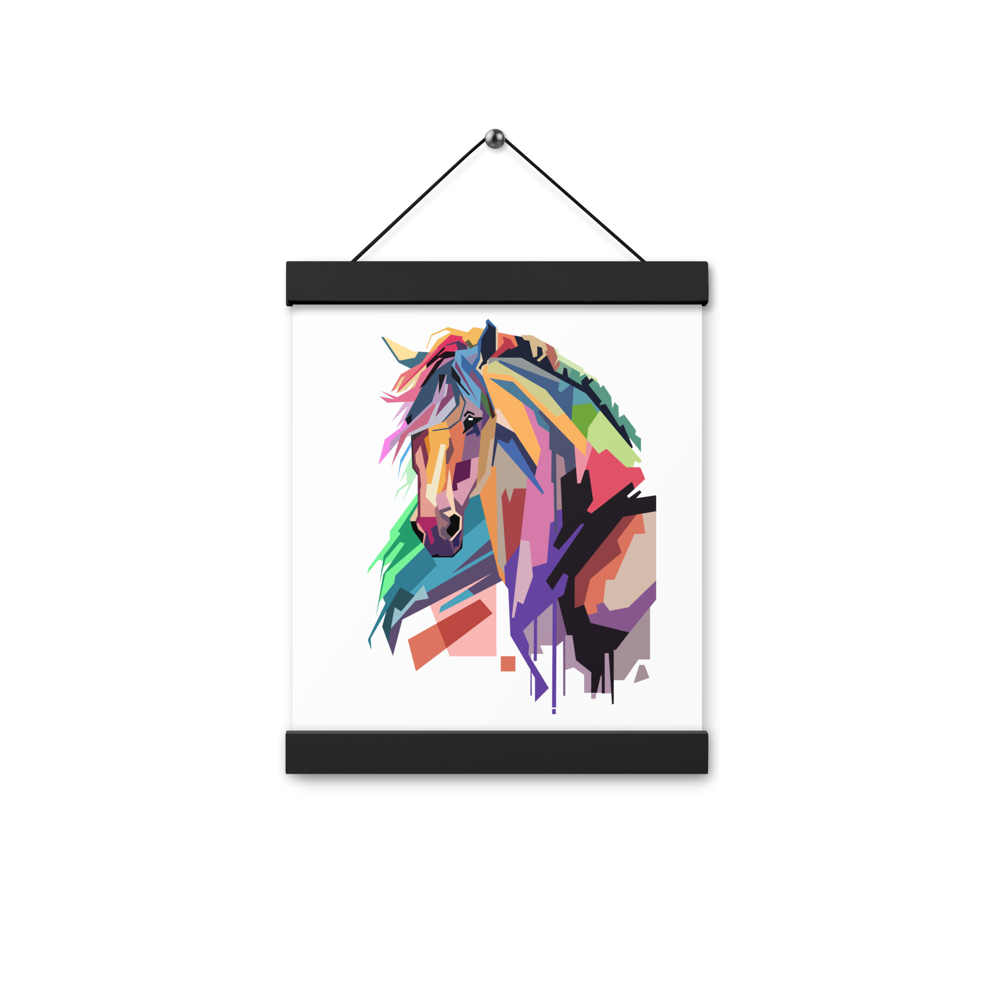Colorful Horse Design Poster with hangers - Image 2