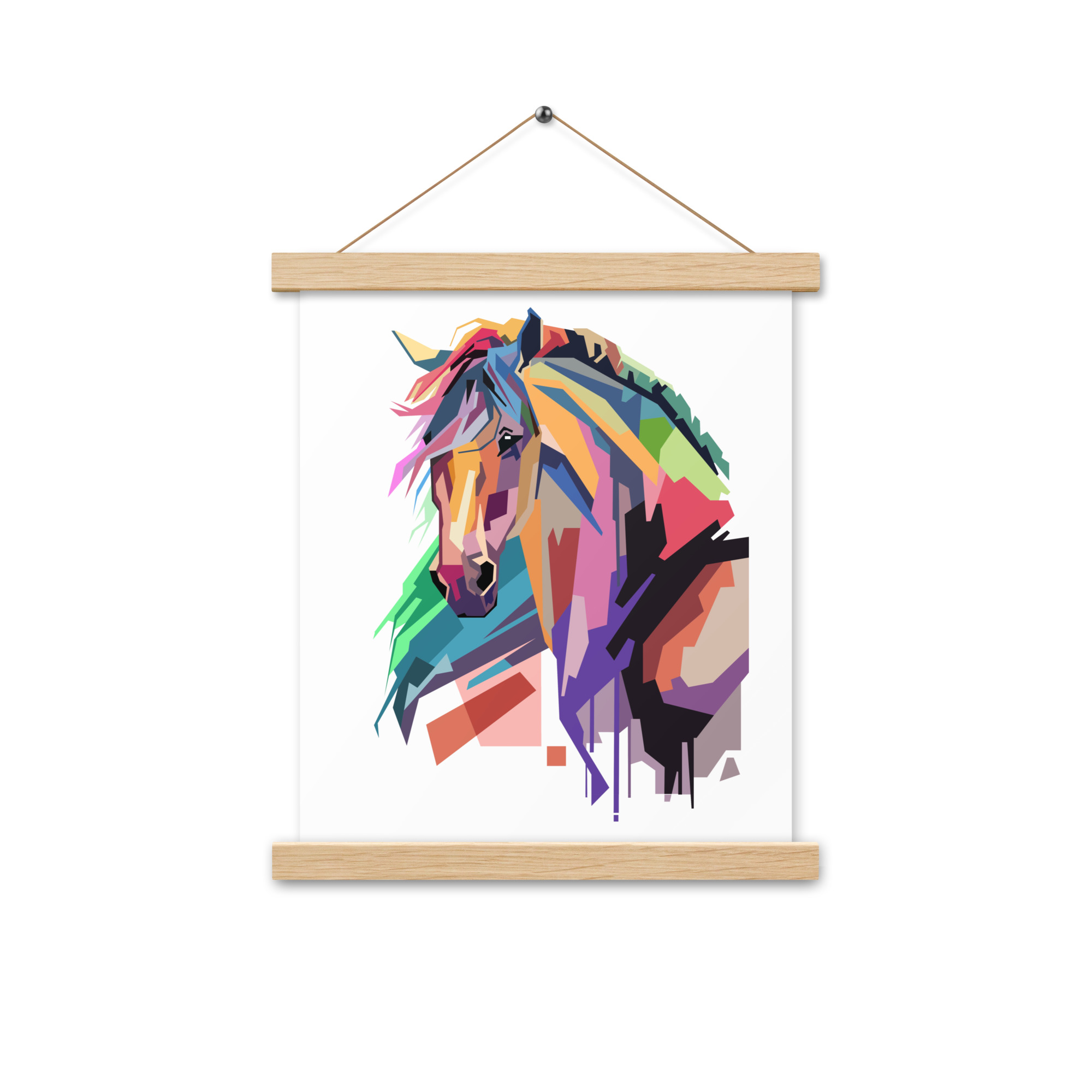 Colorful Horse Design Poster with hangers - Image 5