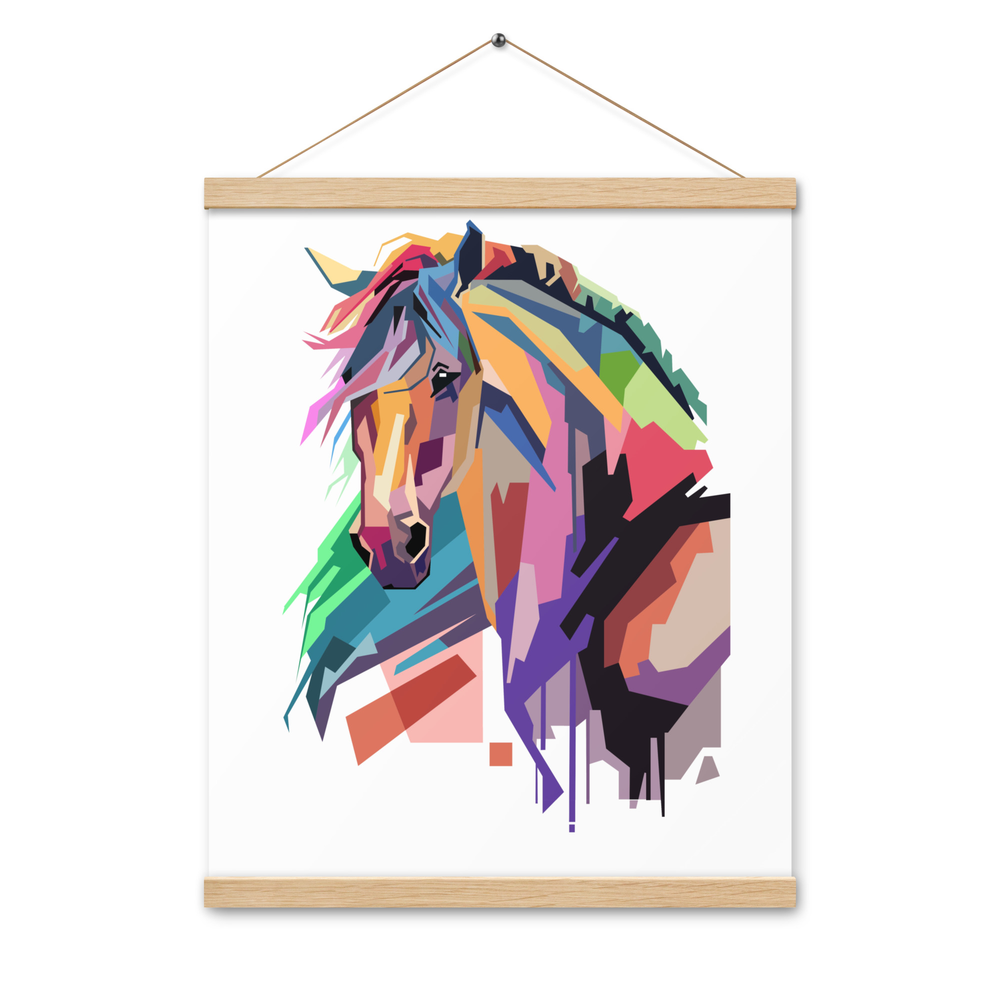 Colorful Horse Design Poster with hangers - Image 6
