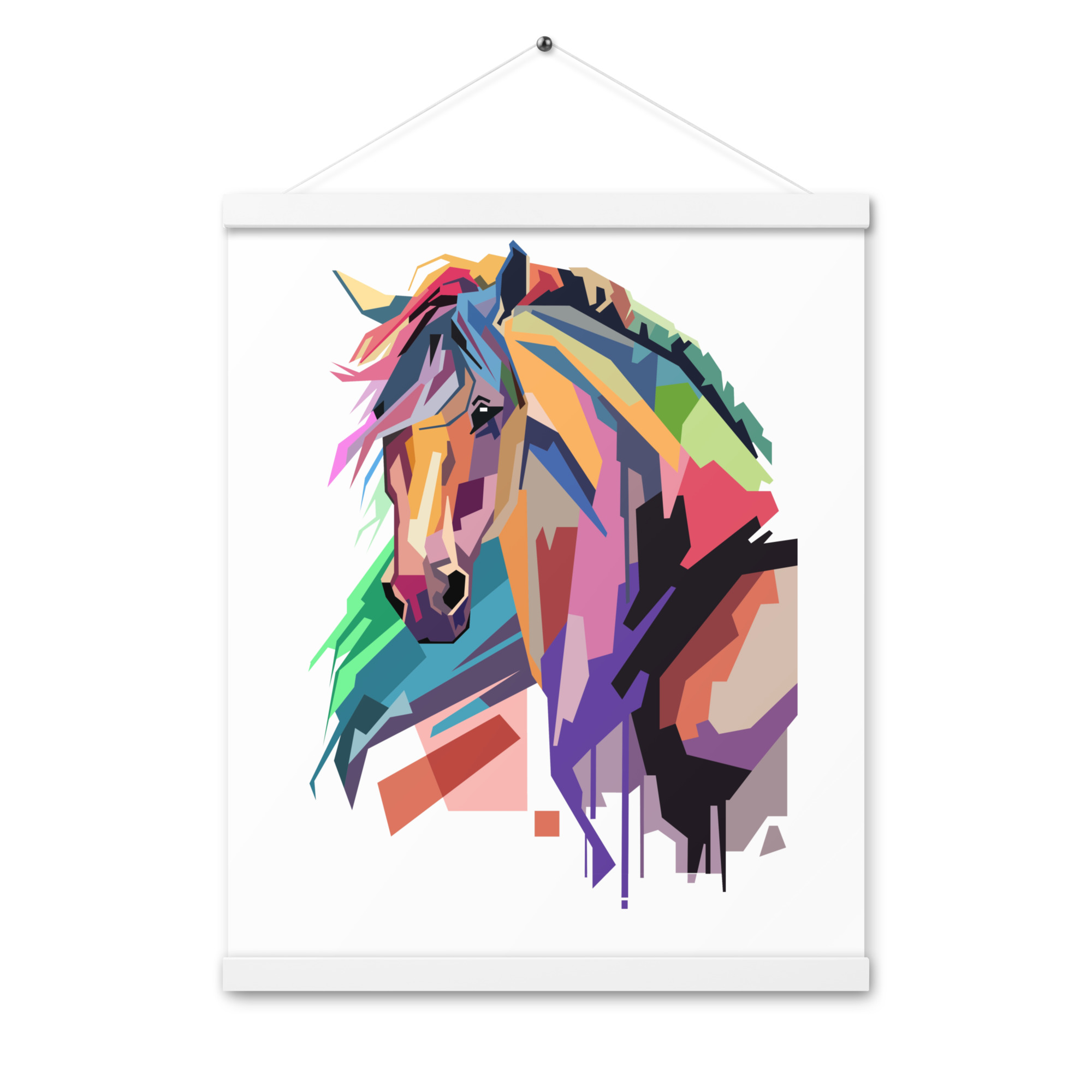 Colorful Horse Design Poster with hangers - Image 9