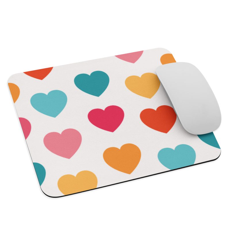 Colorful Hearts Mouse pad