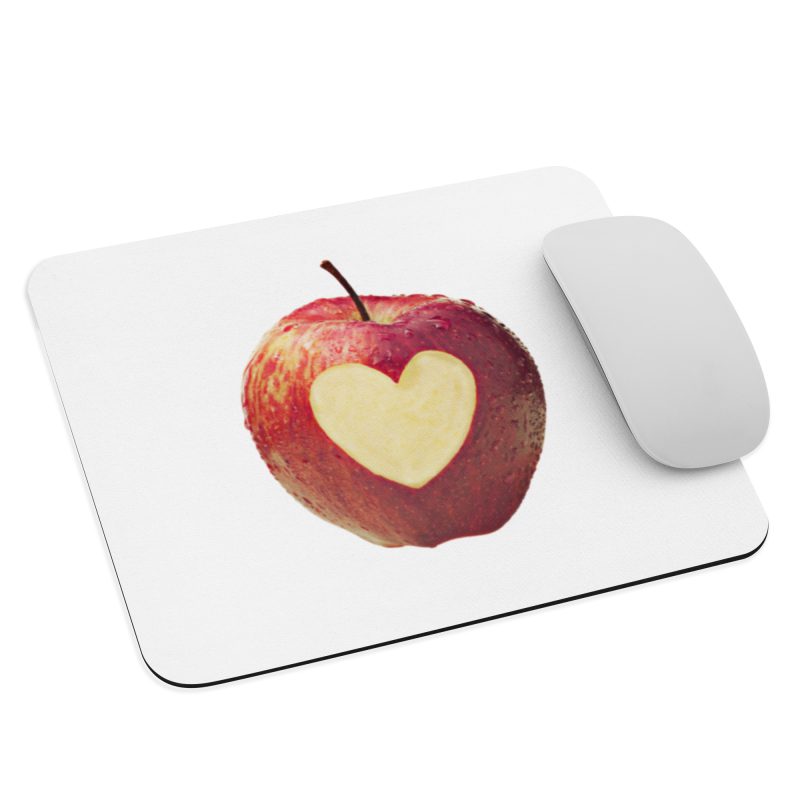 Apple Heart Mouse pad
