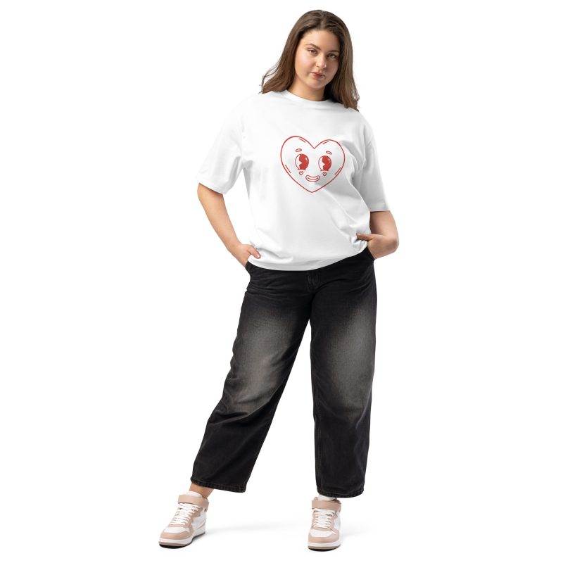 Cute Heart Design Oversized heavyweight t-shirt