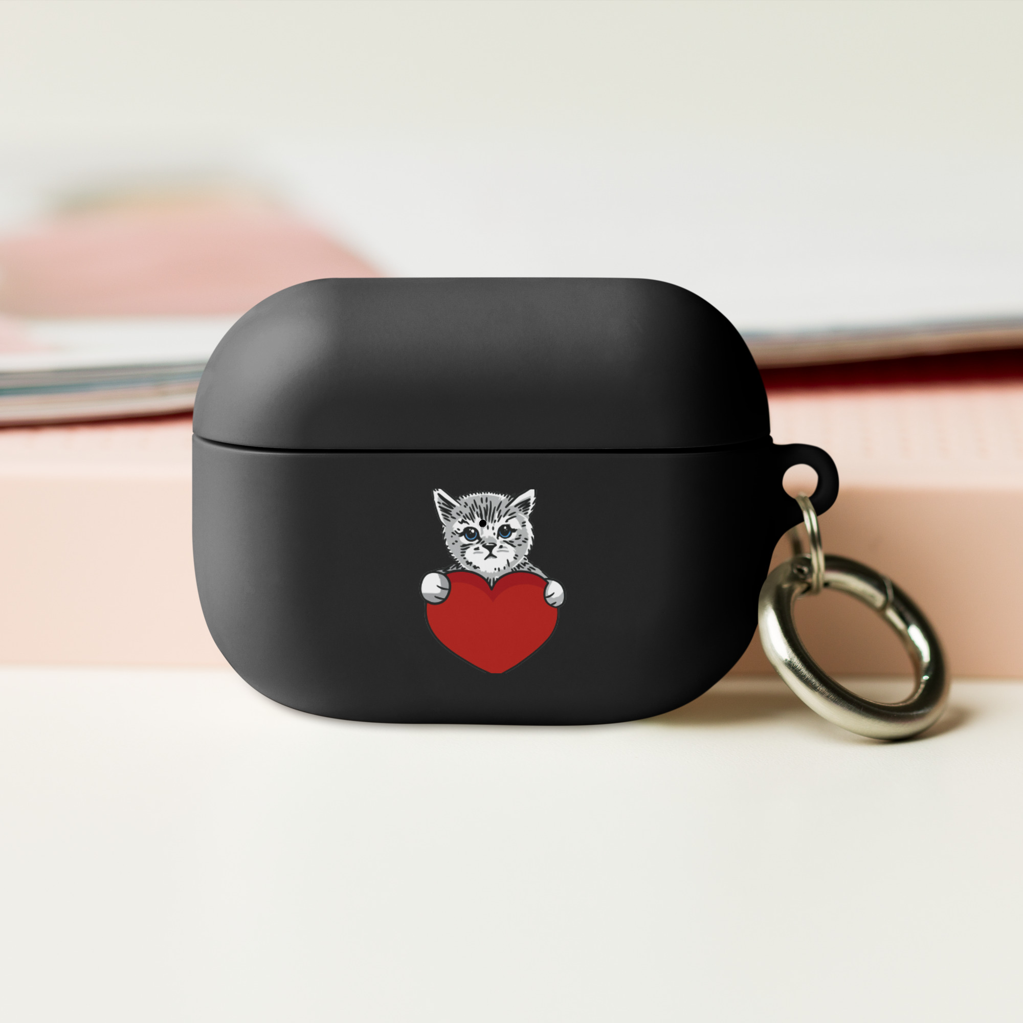 Cat and Heart Rubber Case for AirPods® - Image 3