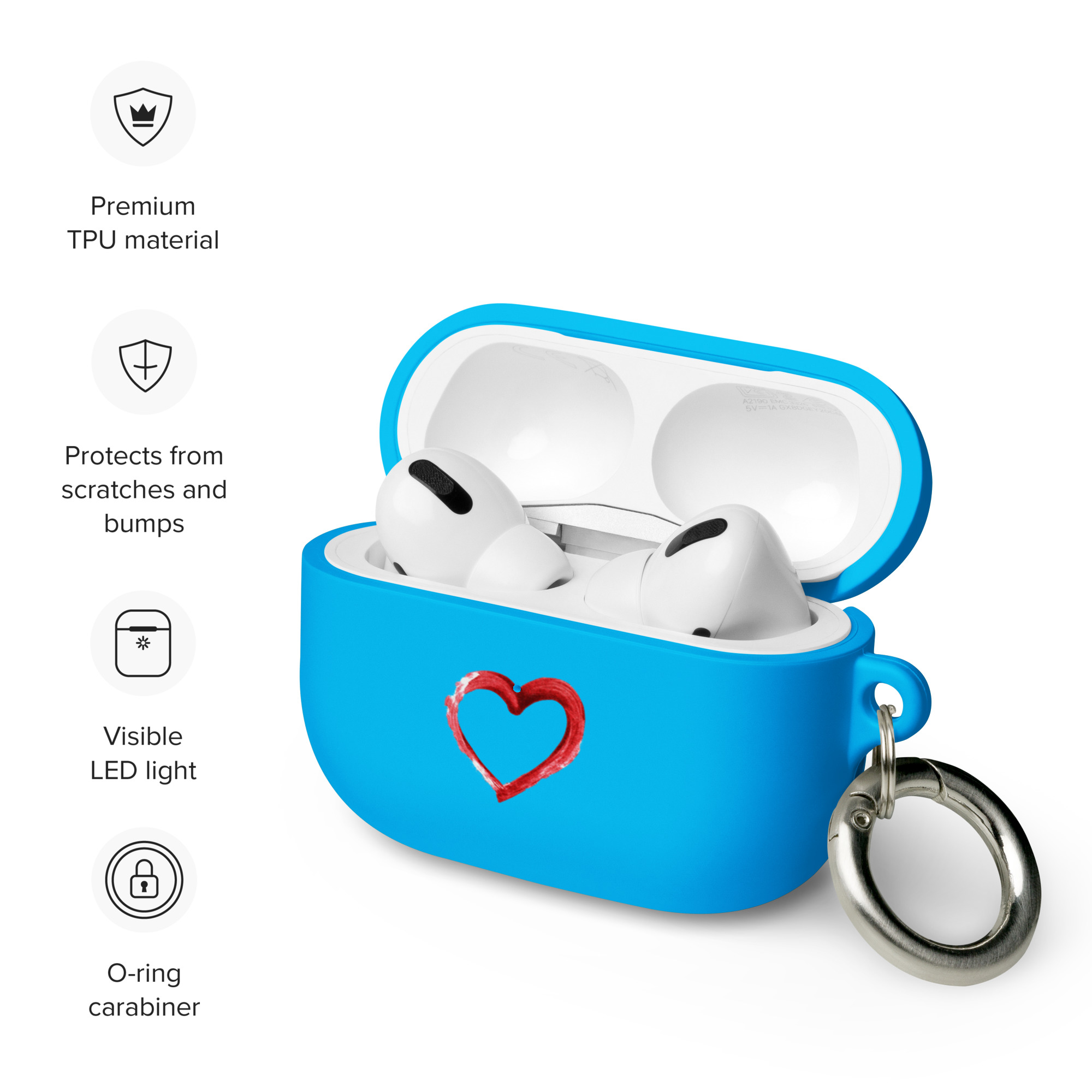 Heart Design Rubber Case for AirPods® - Image 9