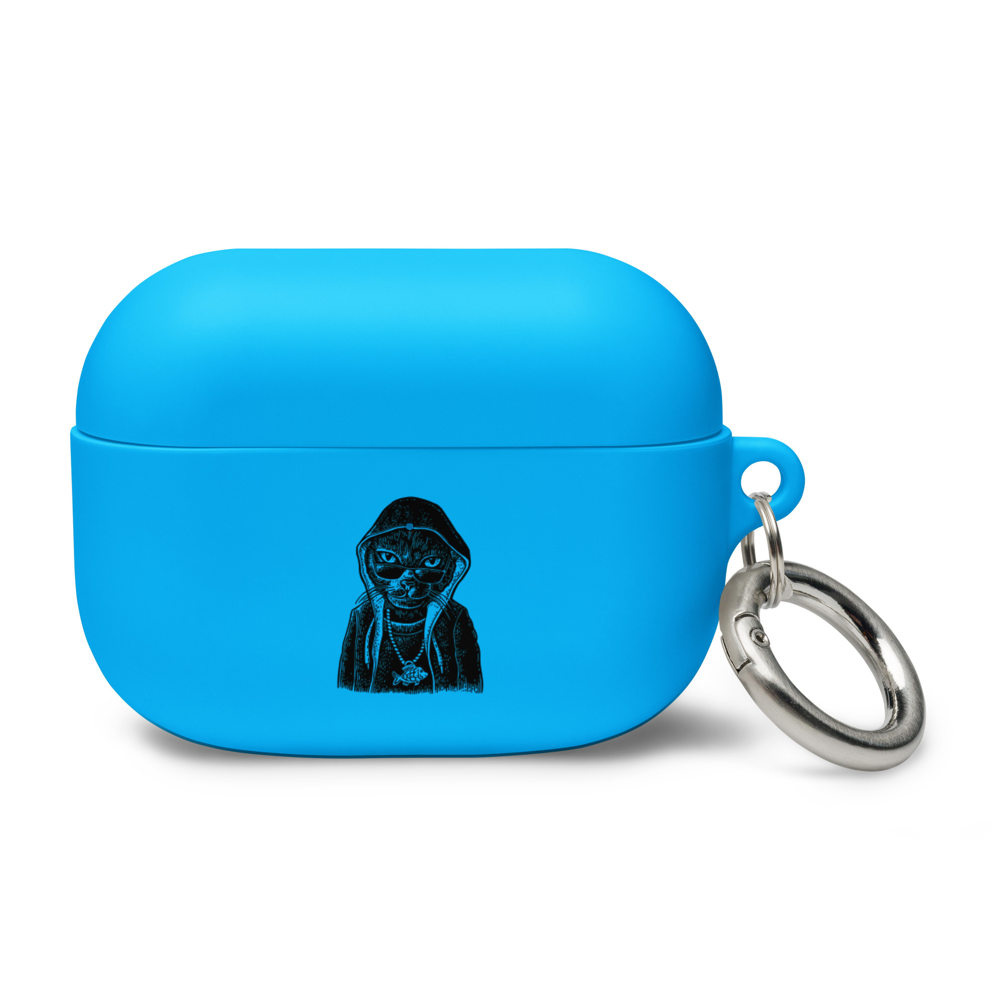 Rapper Cat Design on Rubber Case for AirPods® - Image 4