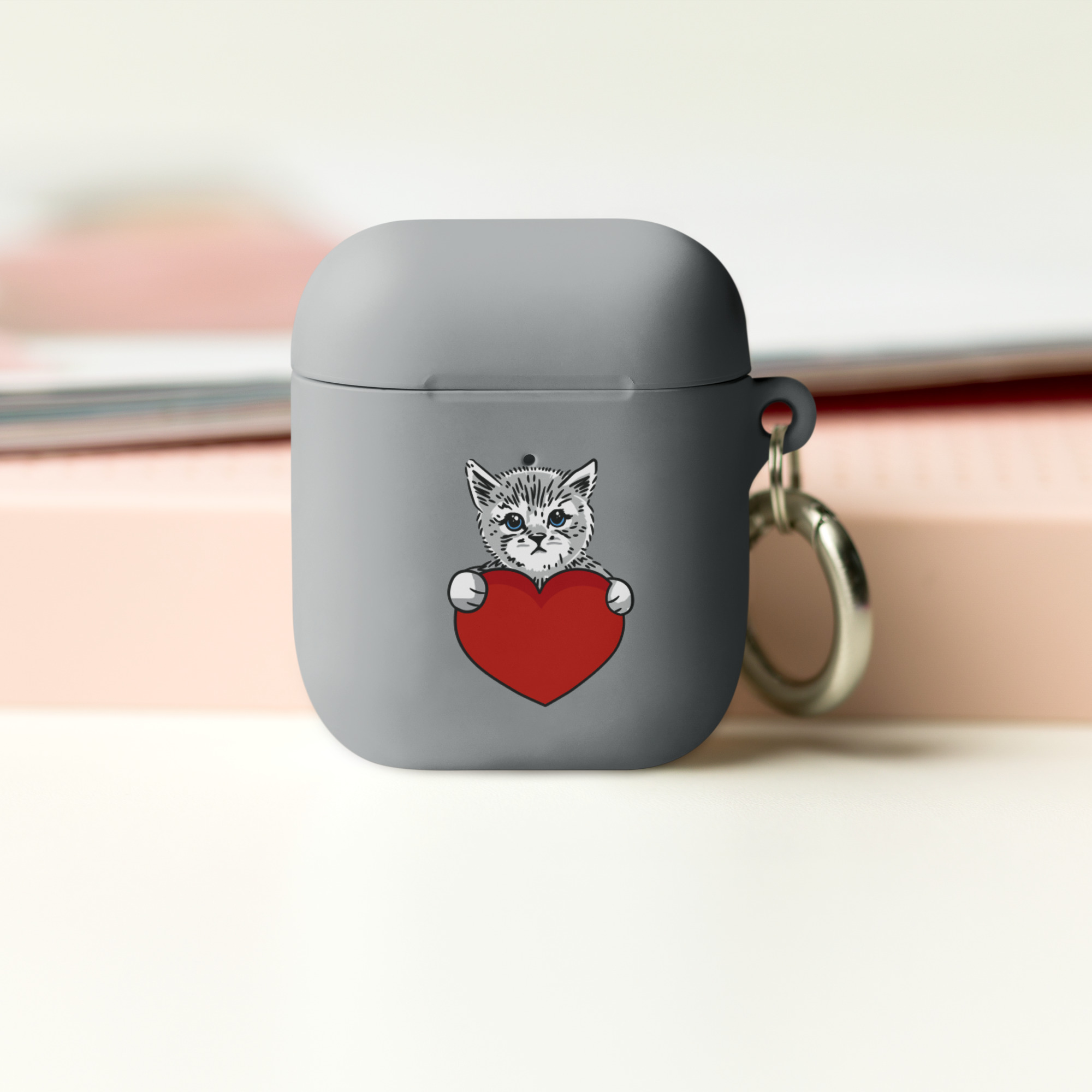 Cat and Heart Rubber Case for AirPods® - Image 8