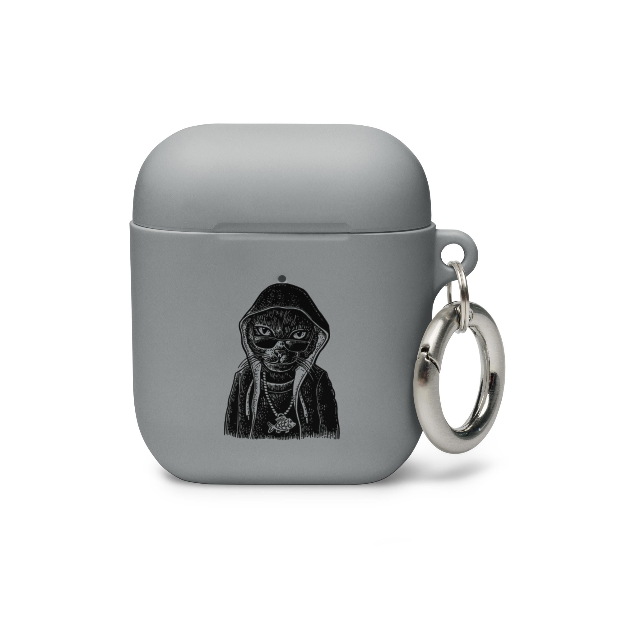 Rapper Cat Design on Rubber Case for AirPods® - Image 6