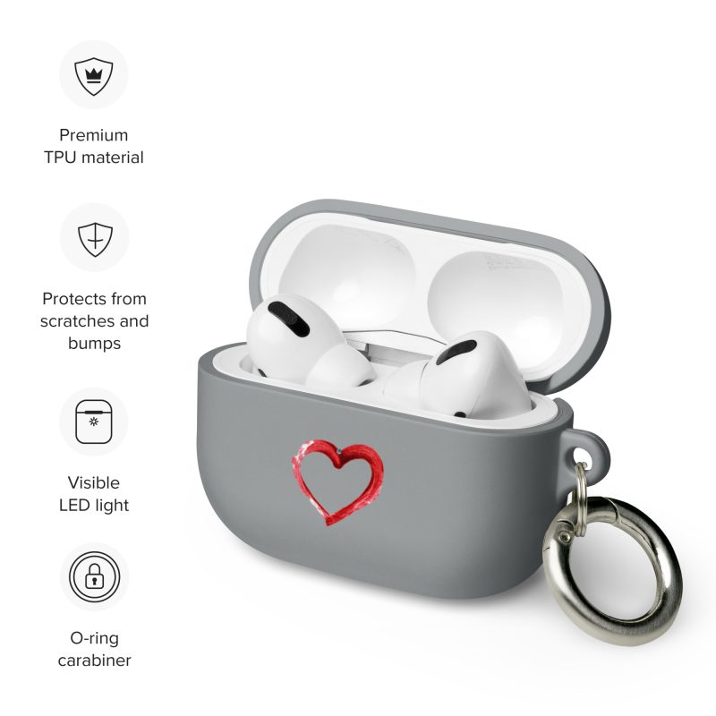 Heart Design Rubber Case for AirPods&reg;