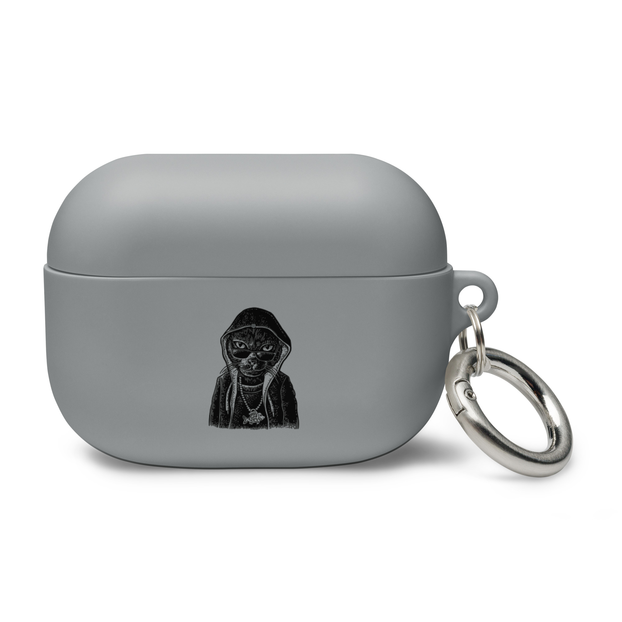 Rapper Cat Design on Rubber Case for AirPods® - Image 8