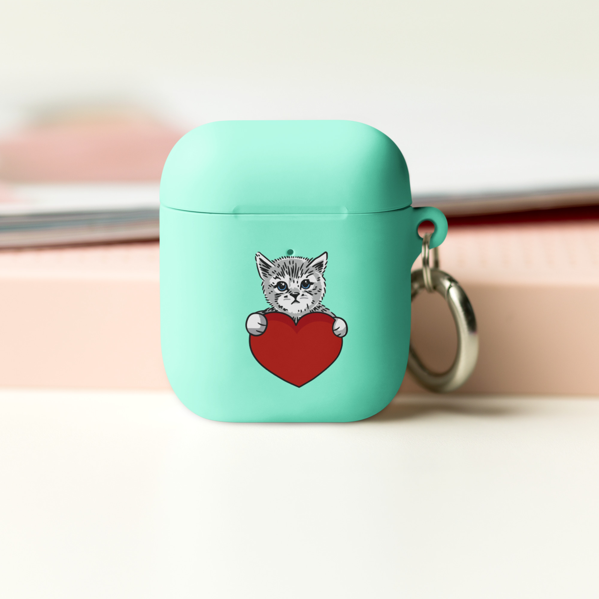 Cat and Heart Rubber Case for AirPods® - Image 13