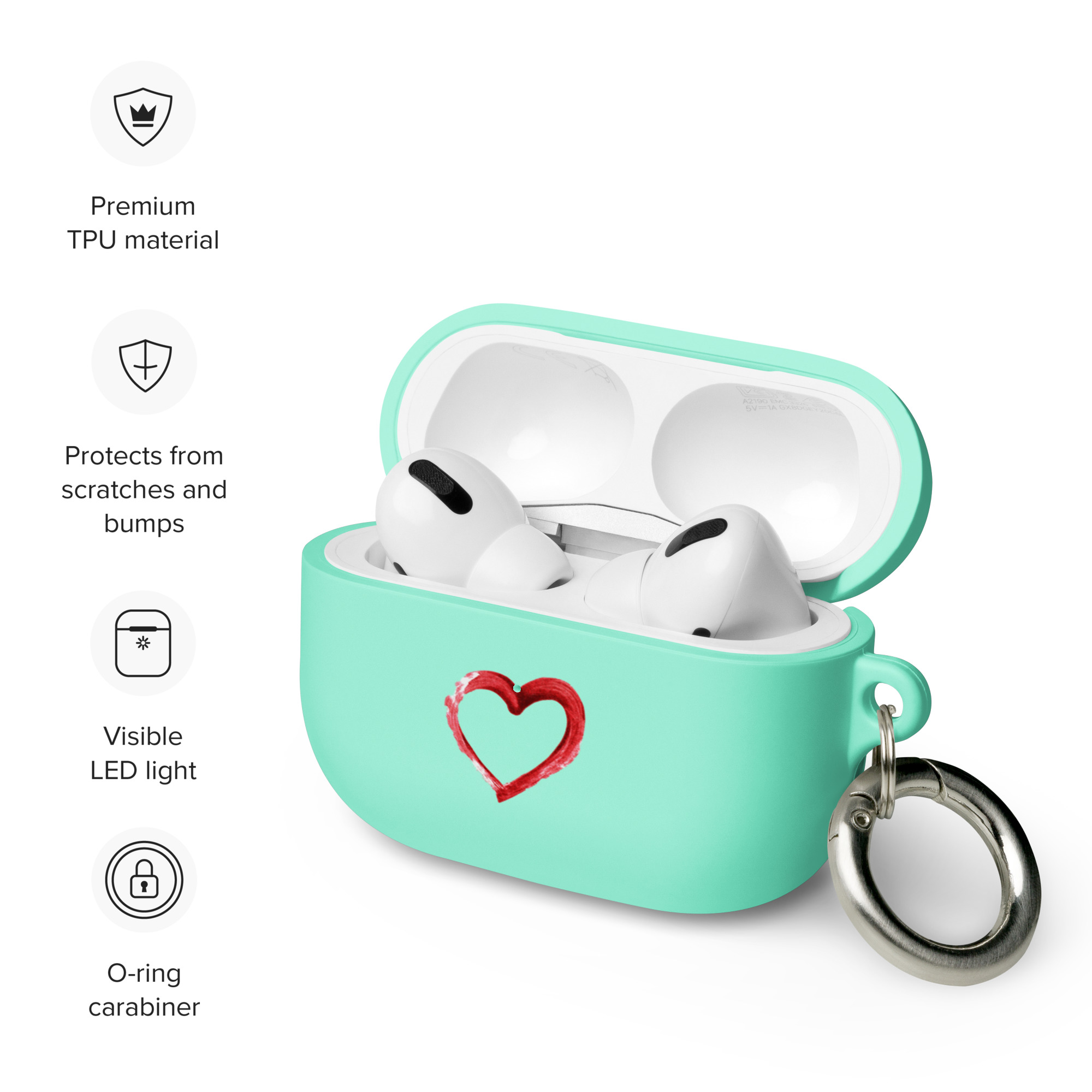 Heart Design Rubber Case for AirPods® - Image 16