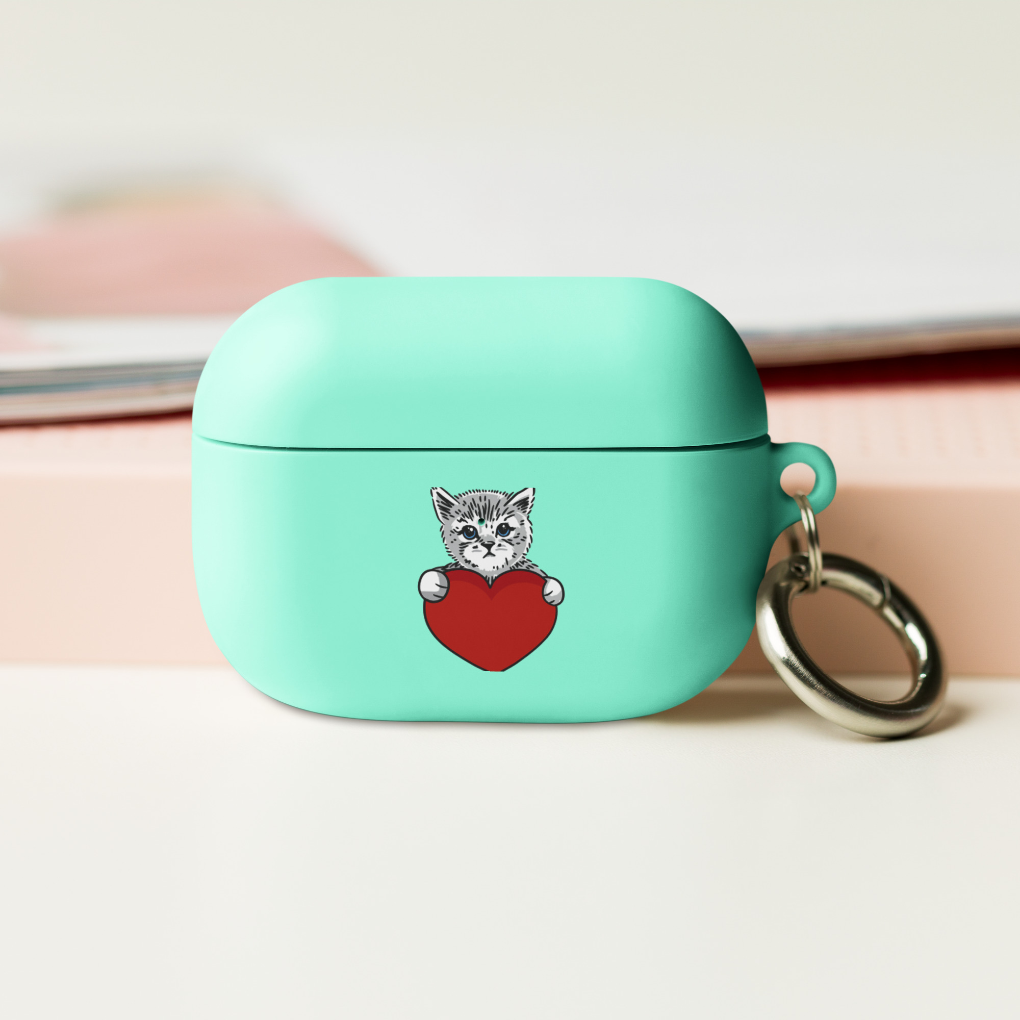 Cat and Heart Rubber Case for AirPods® - Image 14