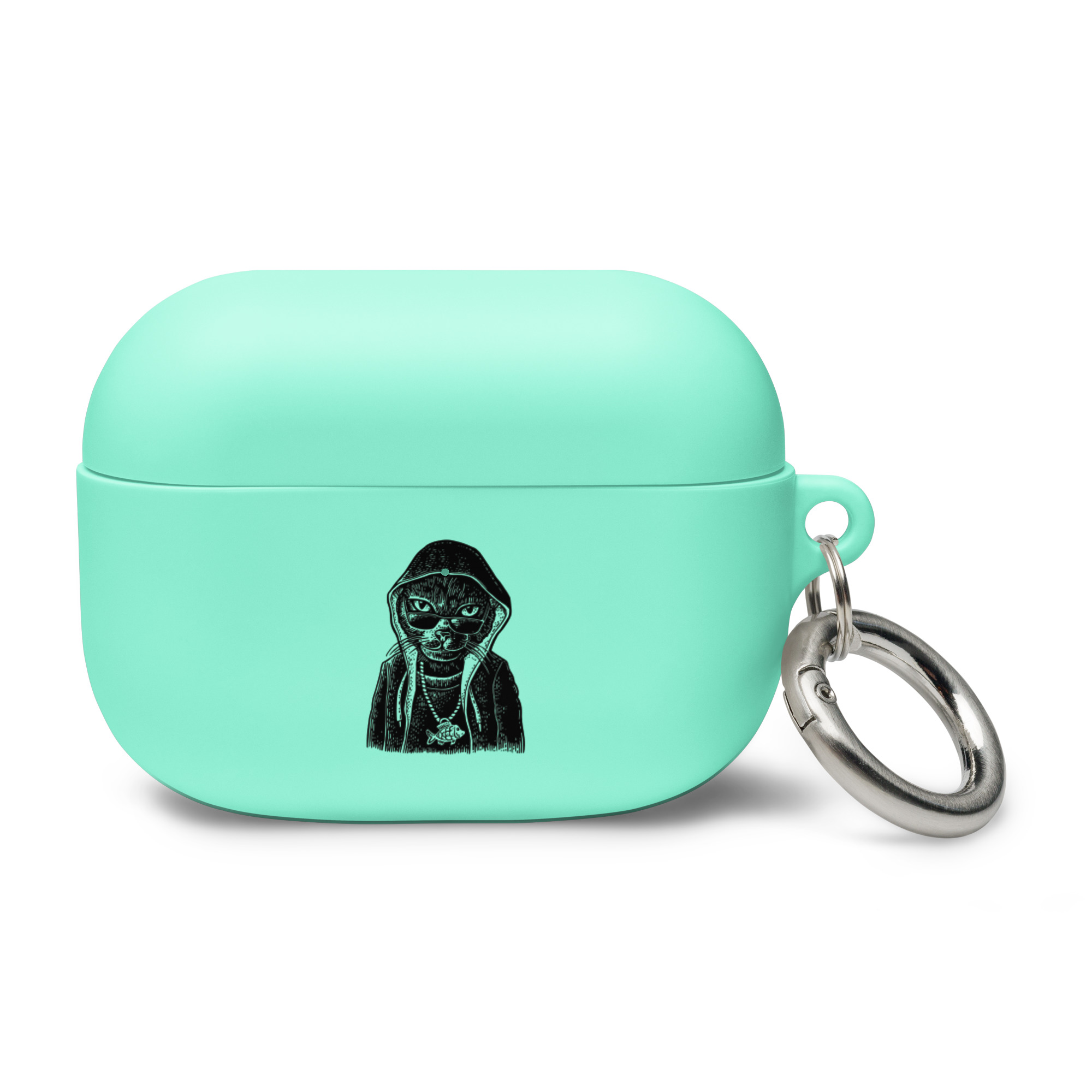 Rapper Cat Design on Rubber Case for AirPods® - Image 20