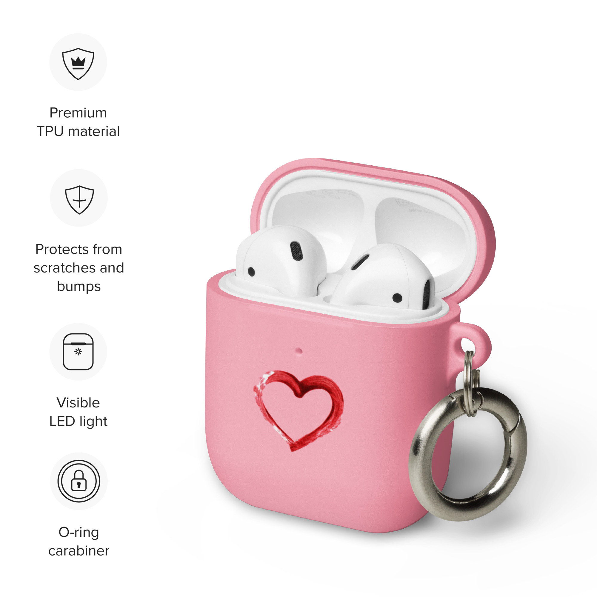 Heart Design Rubber Case for AirPods® - Image 13