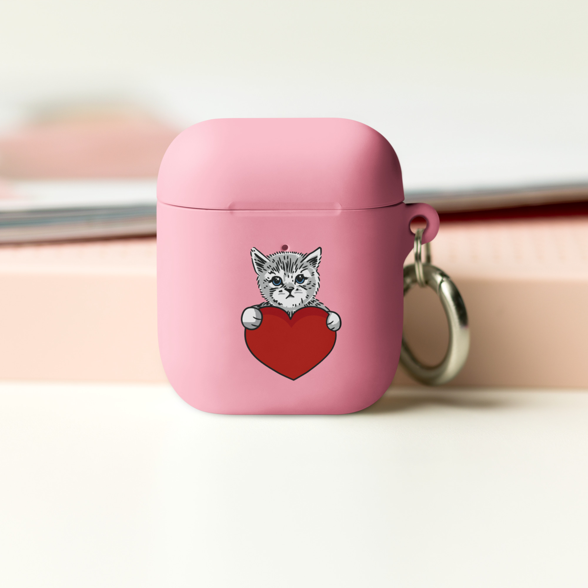 Cat and Heart Rubber Case for AirPods® - Image 11