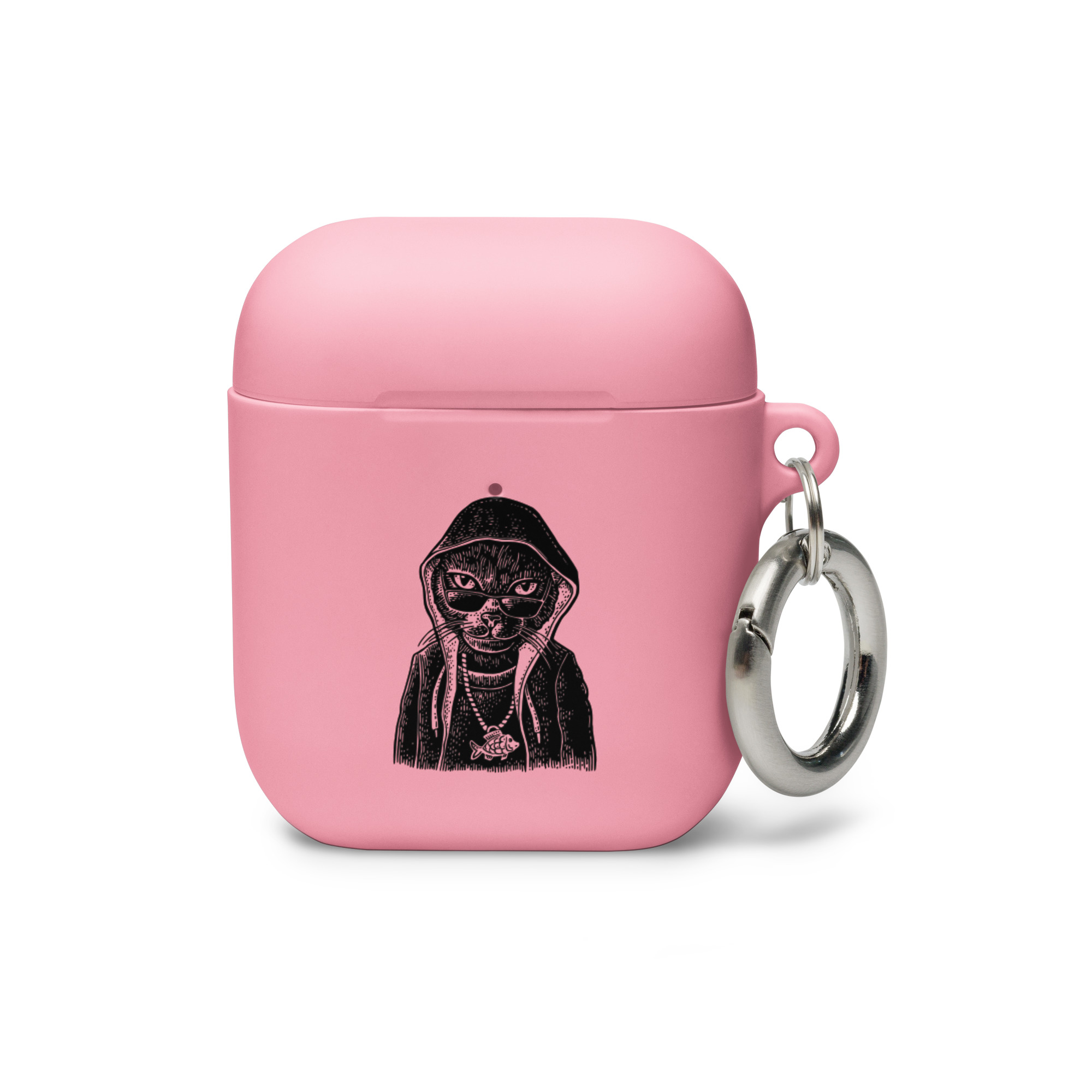 Rapper Cat Design on Rubber Case for AirPods® - Image 14