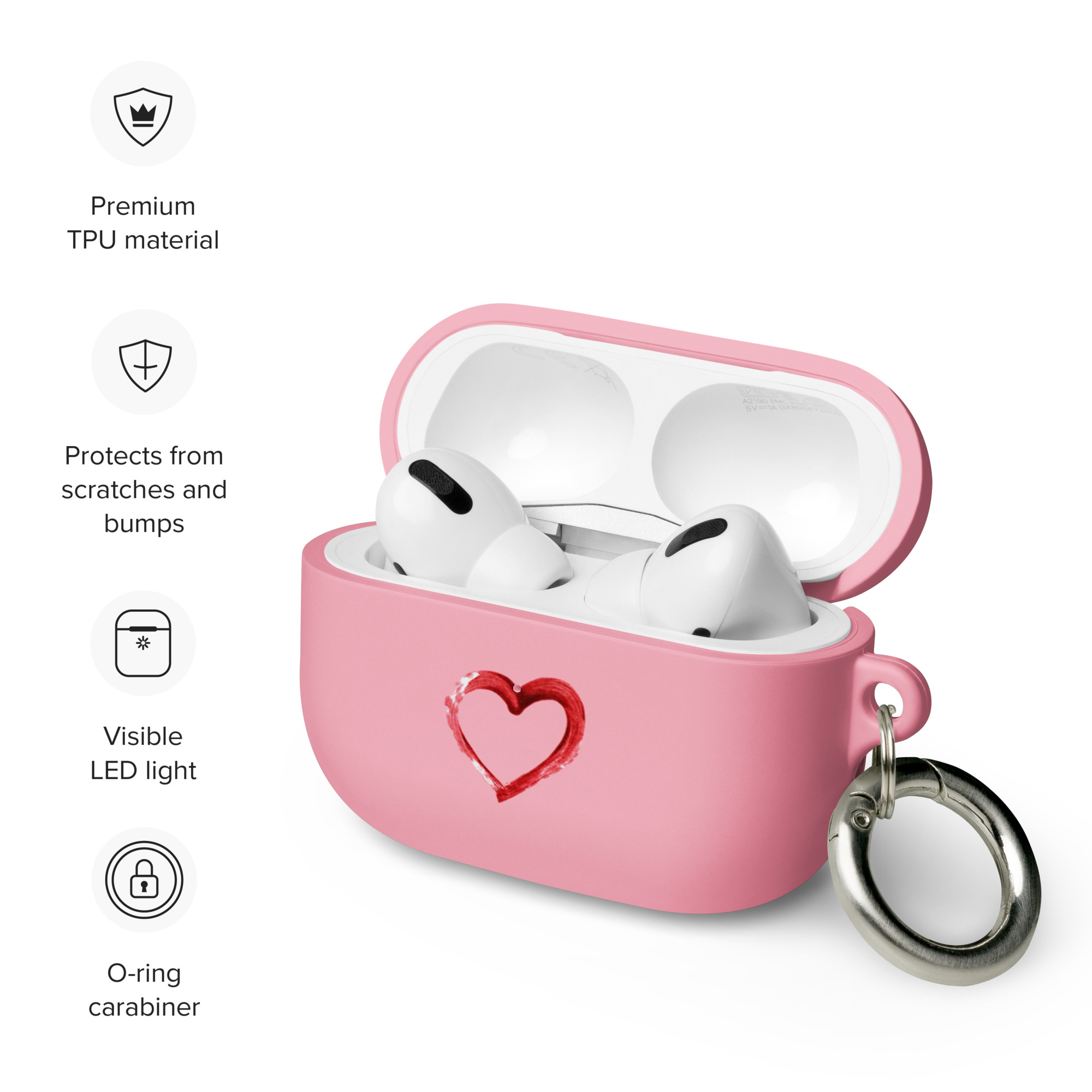 Heart Design Rubber Case for AirPods® - Image 14