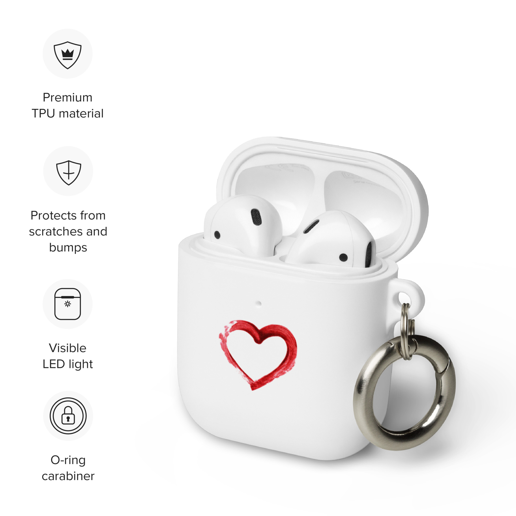 Heart Design Rubber Case for AirPods® - Image 17