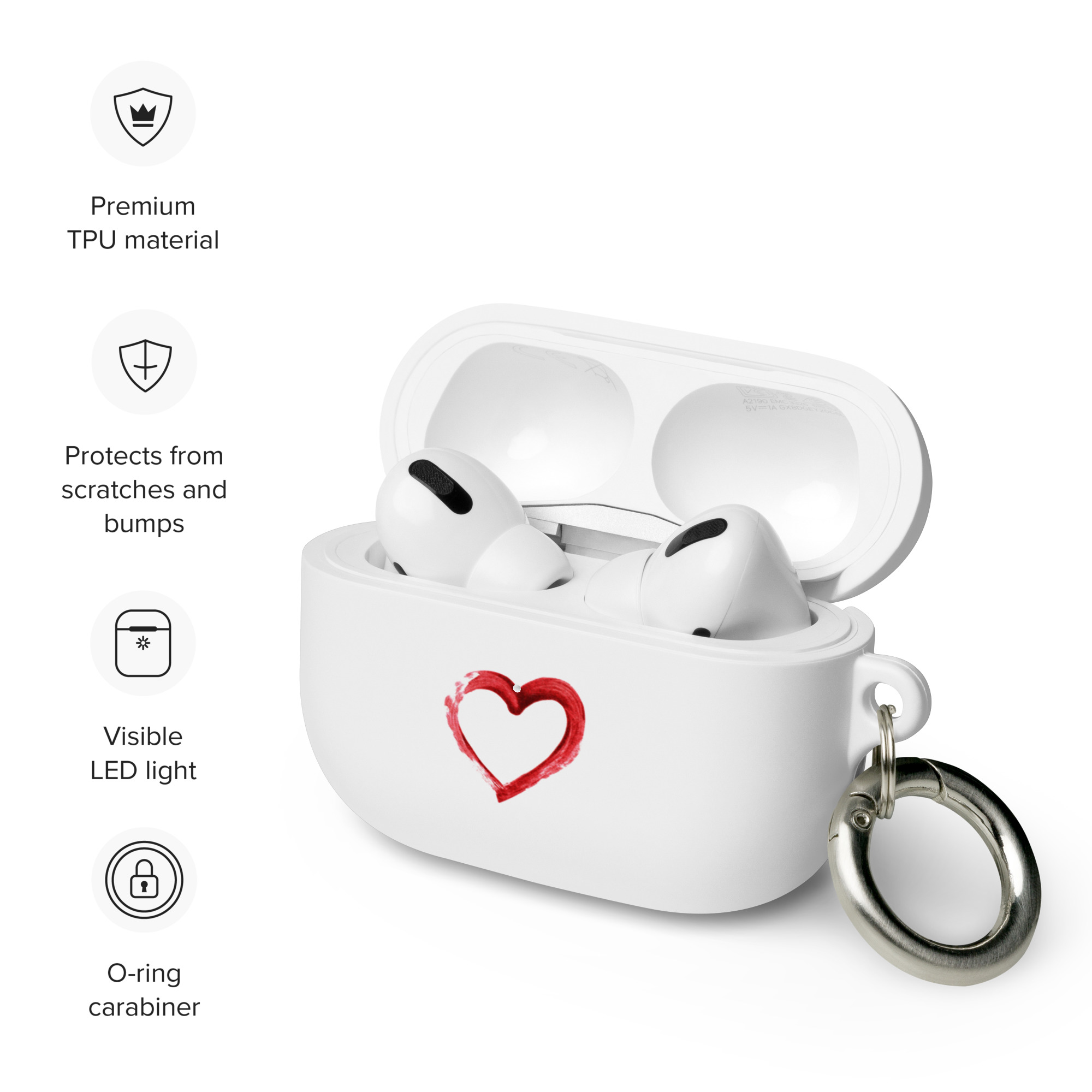 Heart Design Rubber Case for AirPods® - Image 18