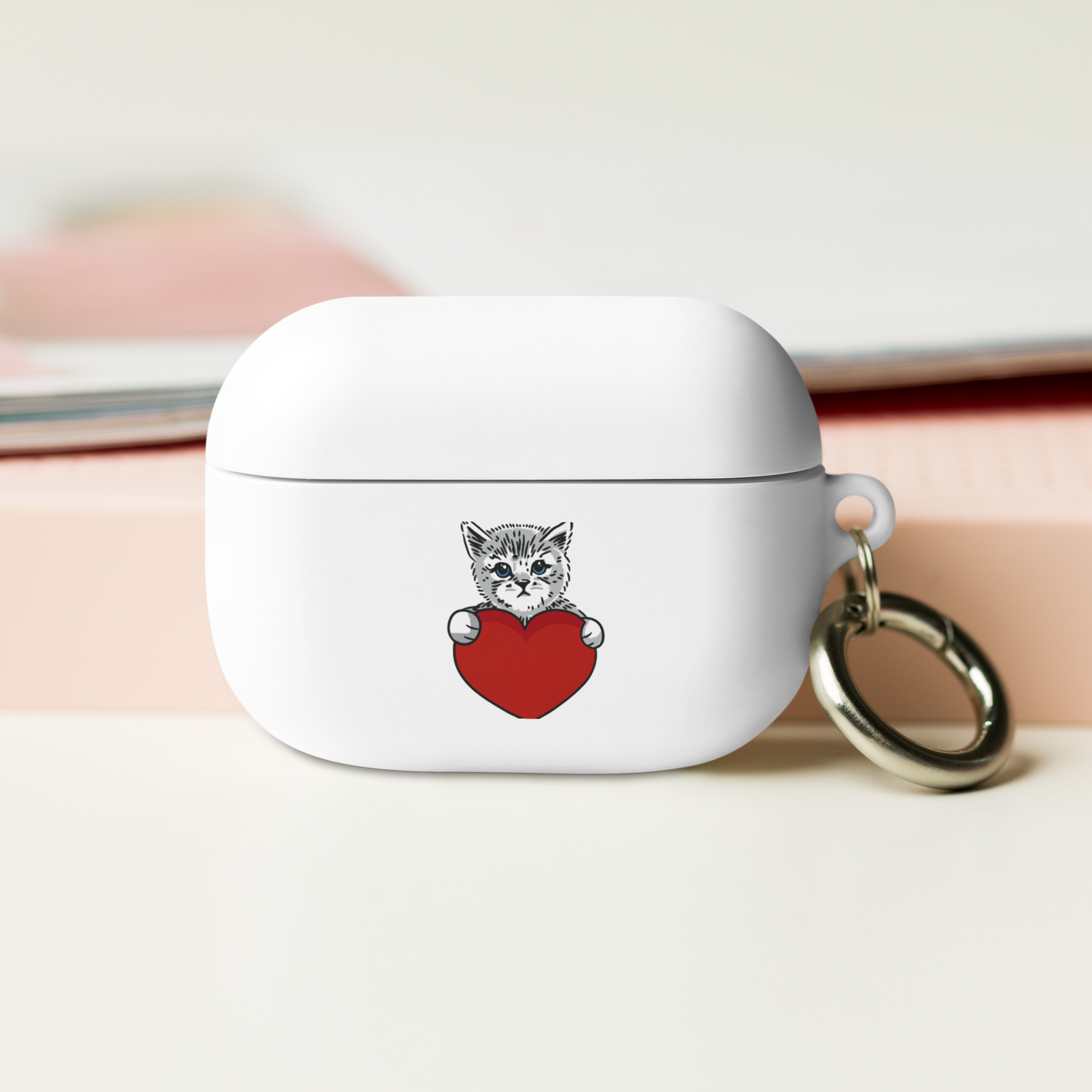 Cat and Heart Rubber Case for AirPods® - Image 16