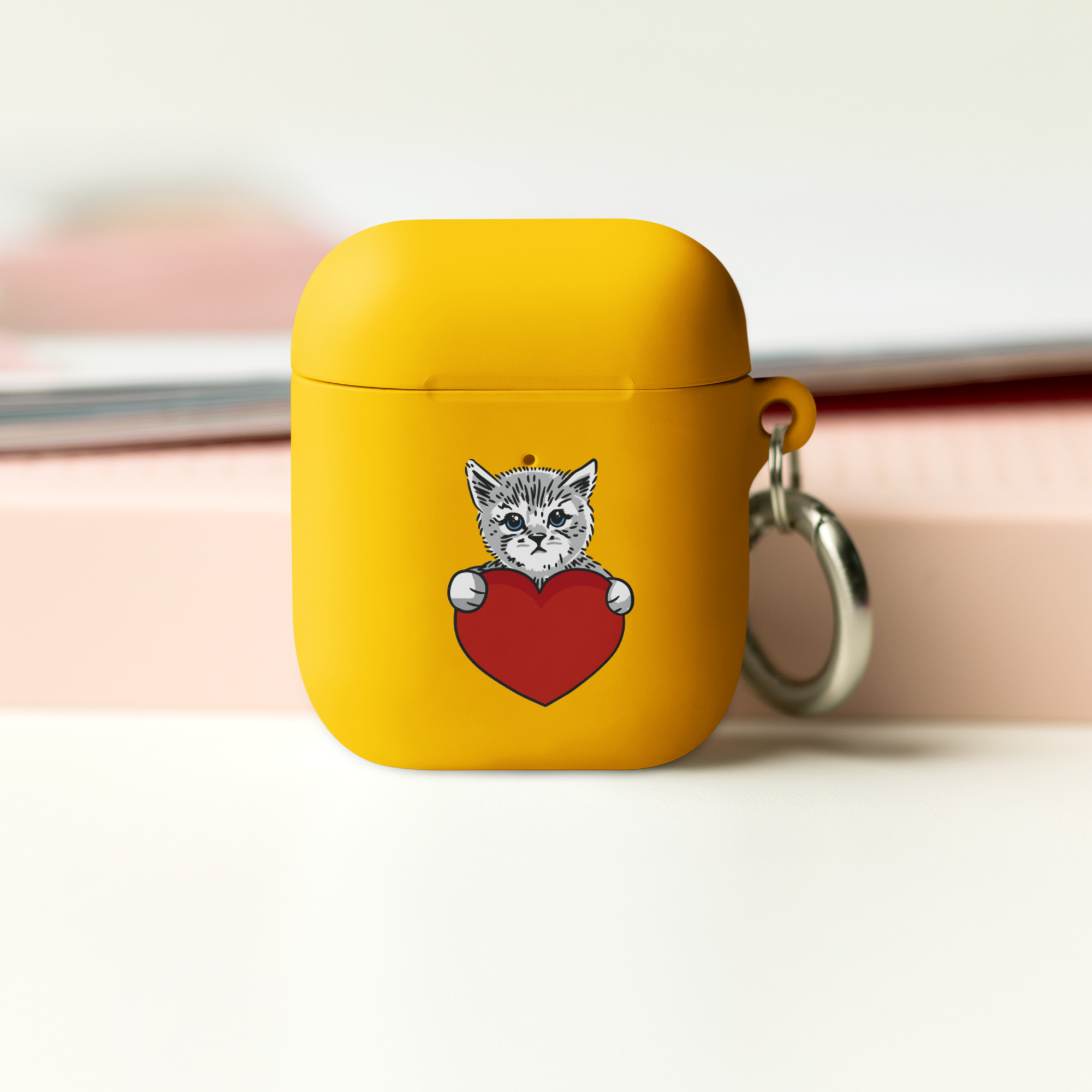 Cat and Heart Rubber Case for AirPods® - Image 9