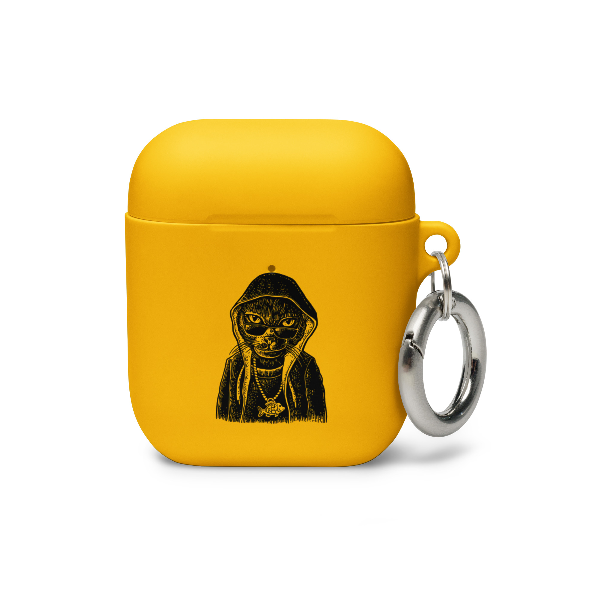 Rapper Cat Design on Rubber Case for AirPods® - Image 10