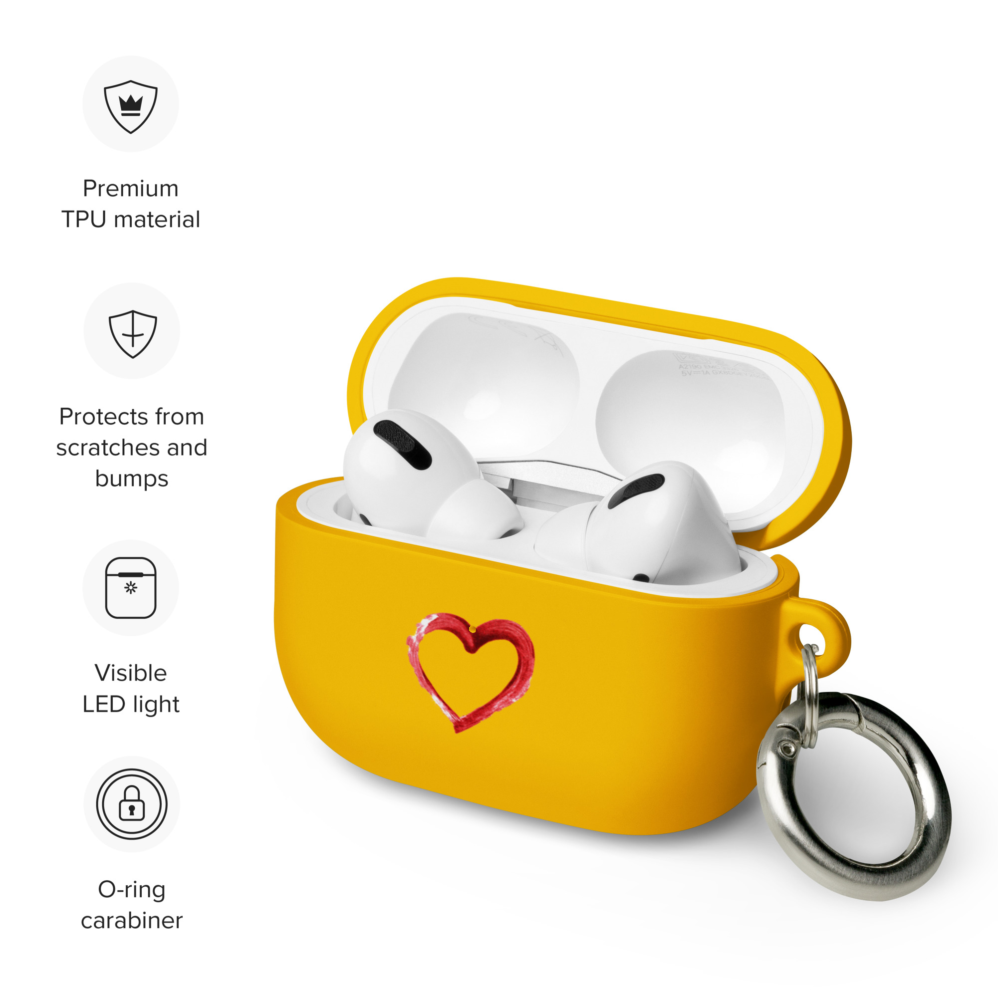 Heart Design Rubber Case for AirPods® - Image 12