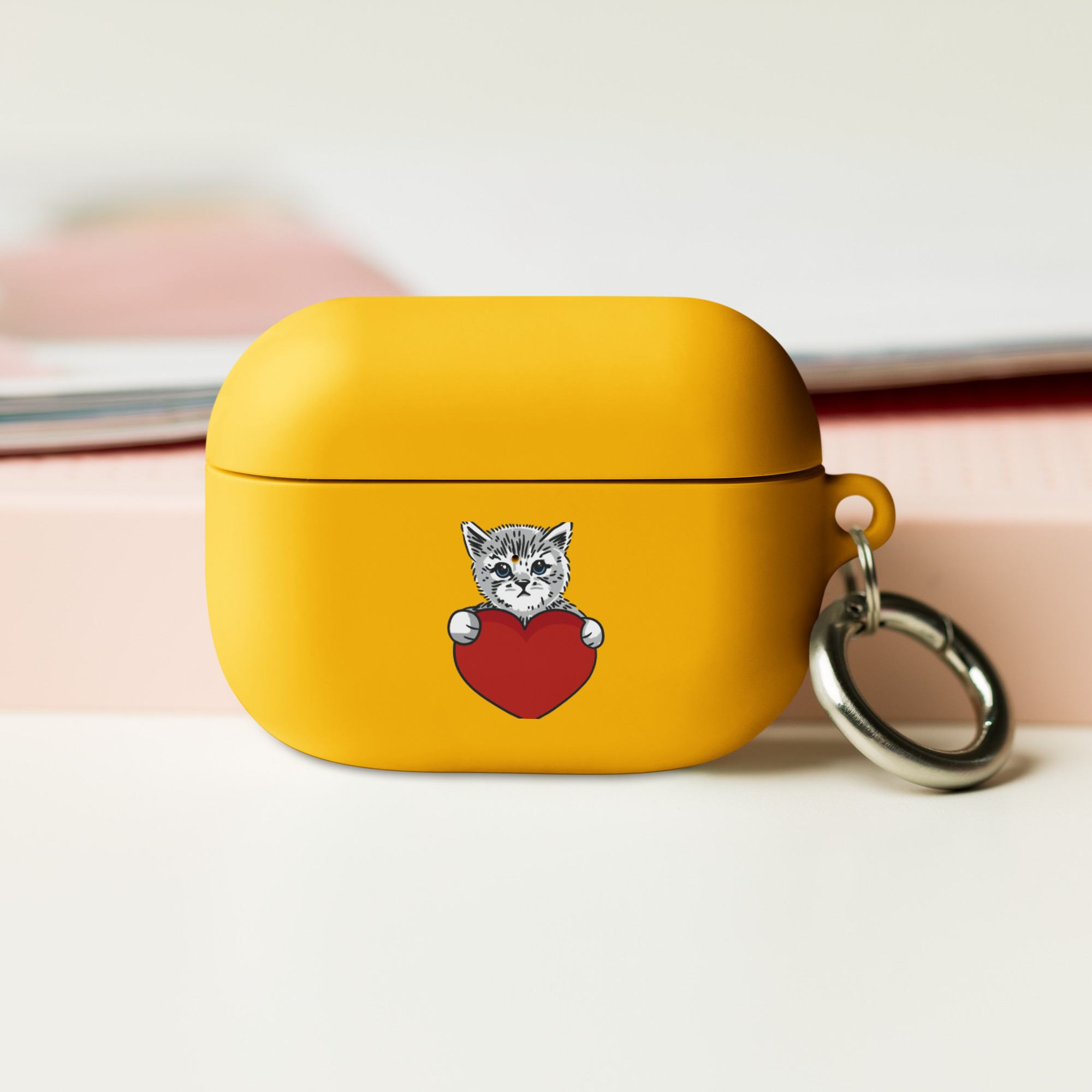 Cat and Heart Rubber Case for AirPods® - Image 10