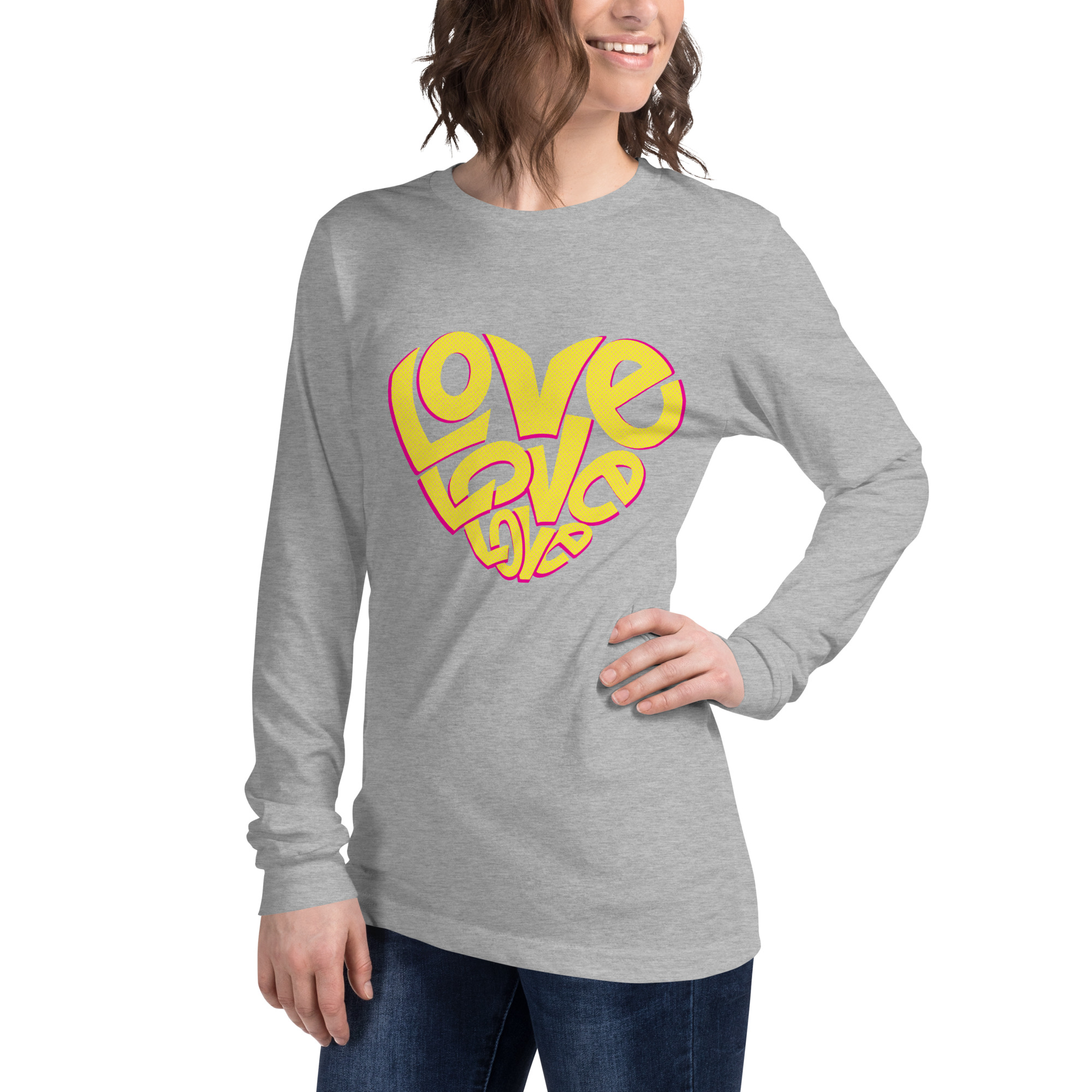 Love Design Unisex Long Sleeve Tee - Image 34