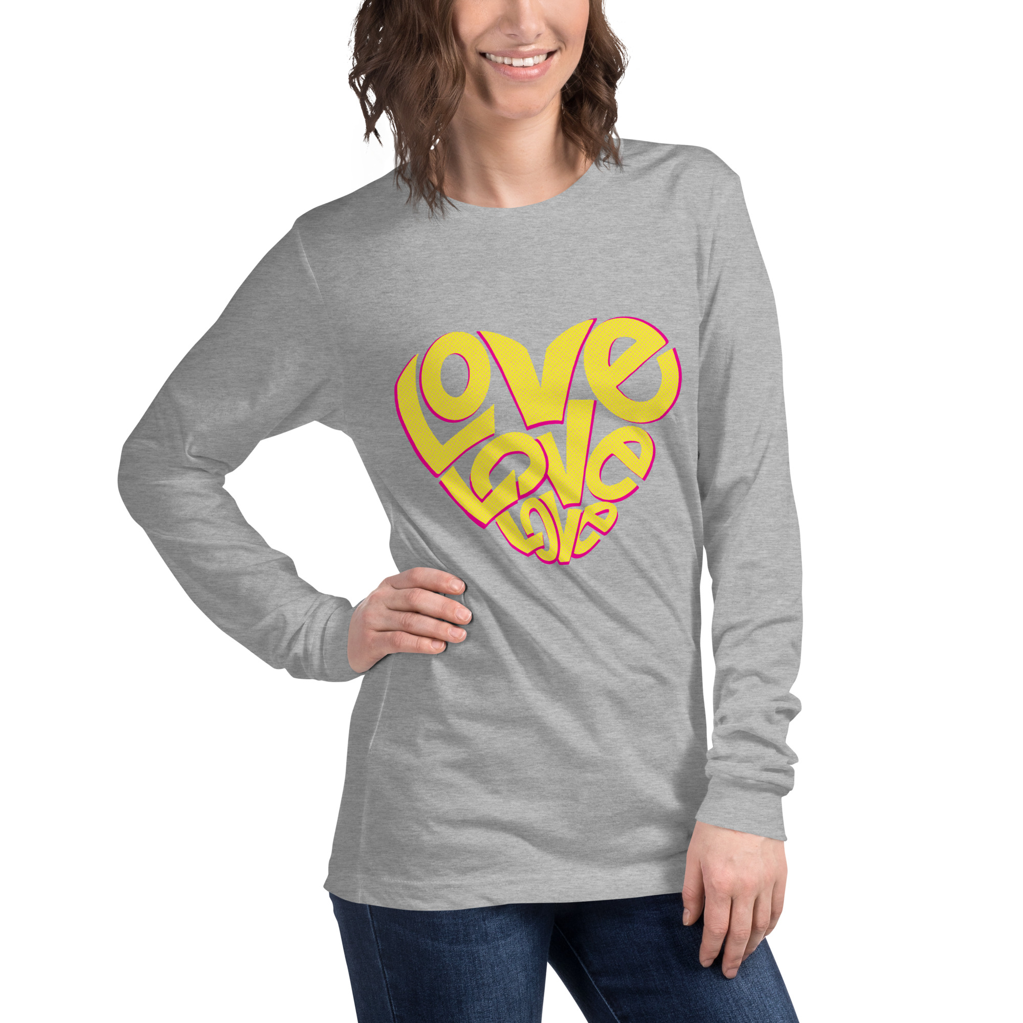 Love Design Unisex Long Sleeve Tee - Image 36