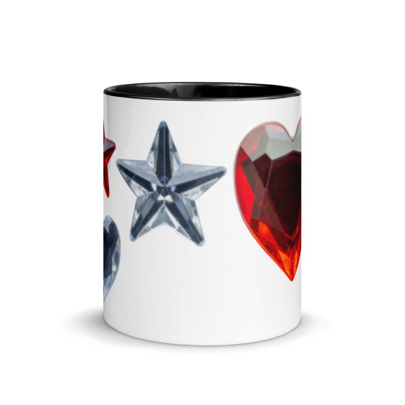 Hearts & Stars Mug with Color Inside