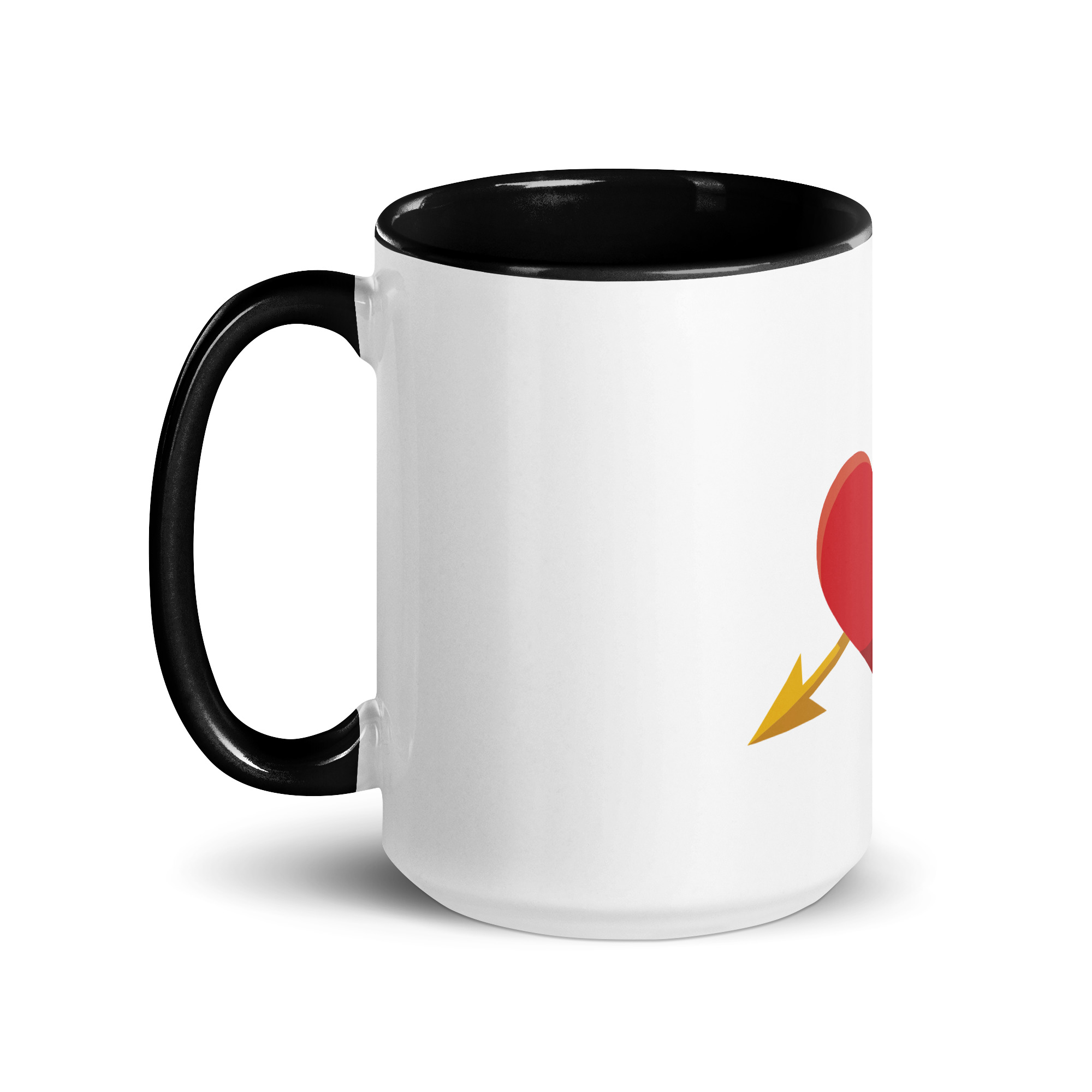 Heart and Arrow Mug with Color Inside - Image 6